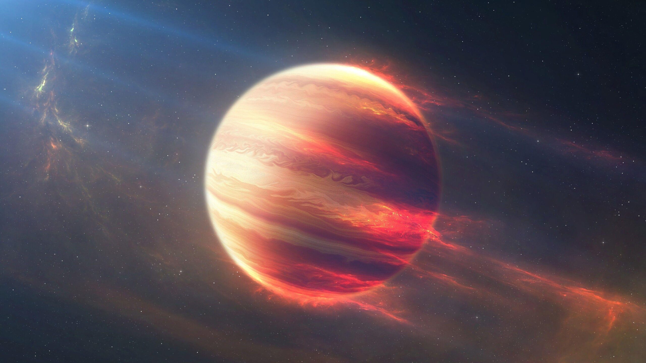 Space Fire Planet 4K Wallpapers