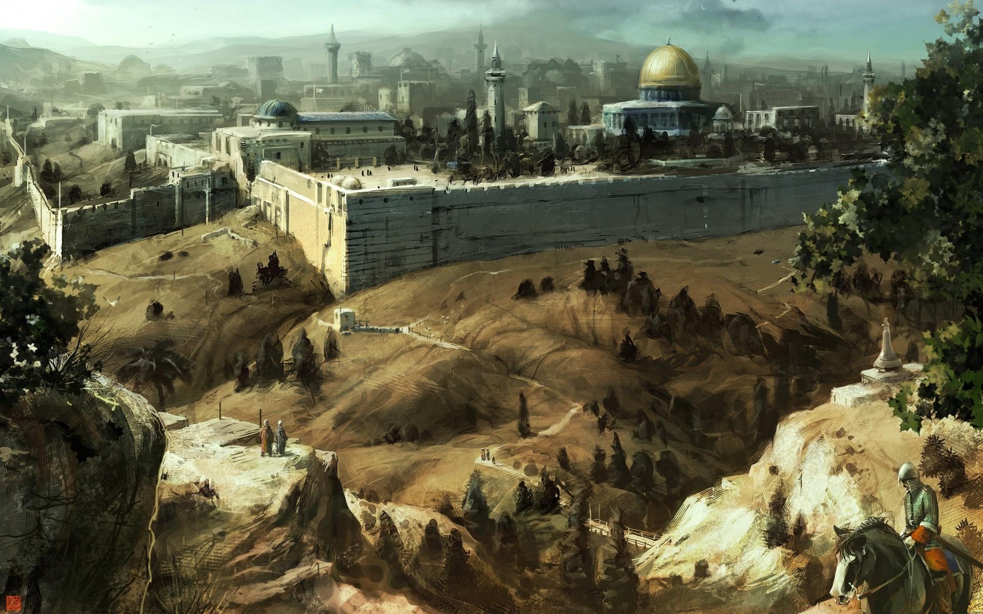 Assassins Creed Jerusalem. iPhone wallpapers for free