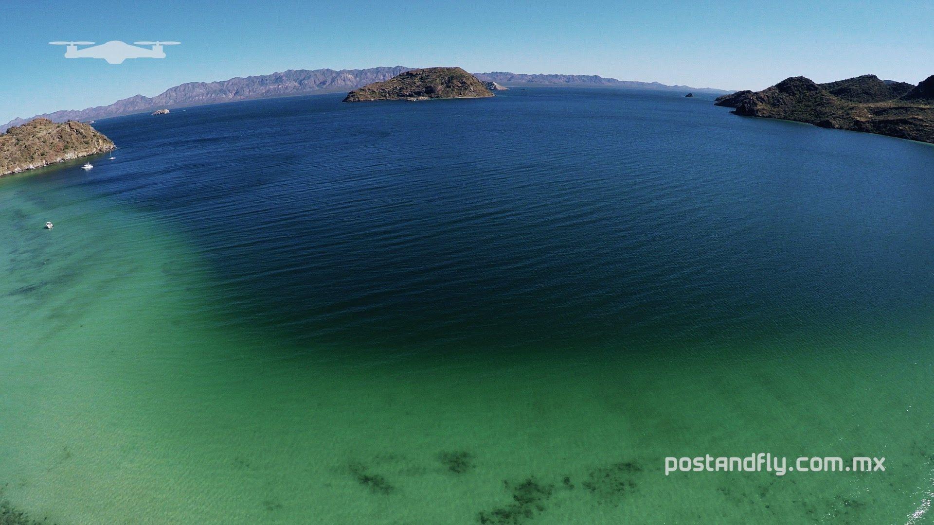 Conception Bay and Mulegé from the air, Baja California Sur