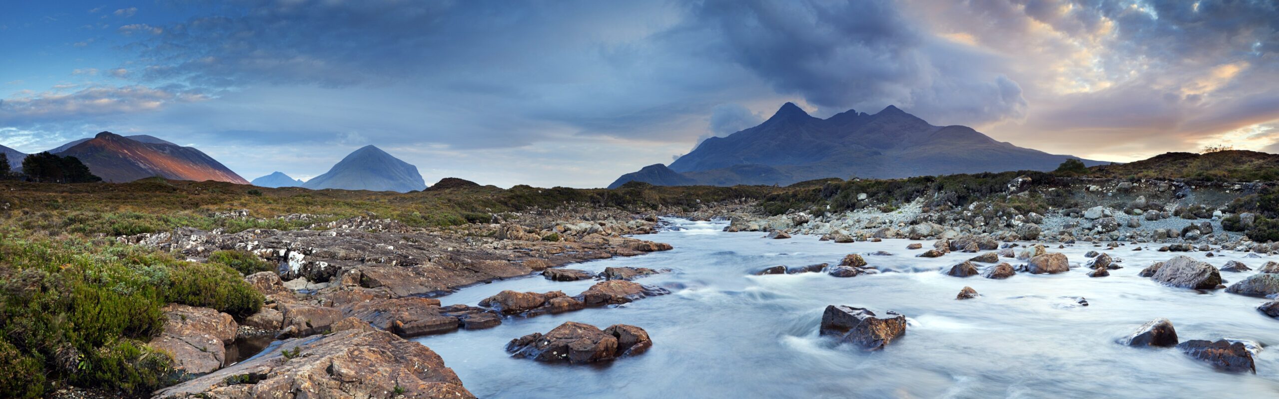 Wallpapers Cuillin, Isle of Skye, Scotland, UK, water, clouds