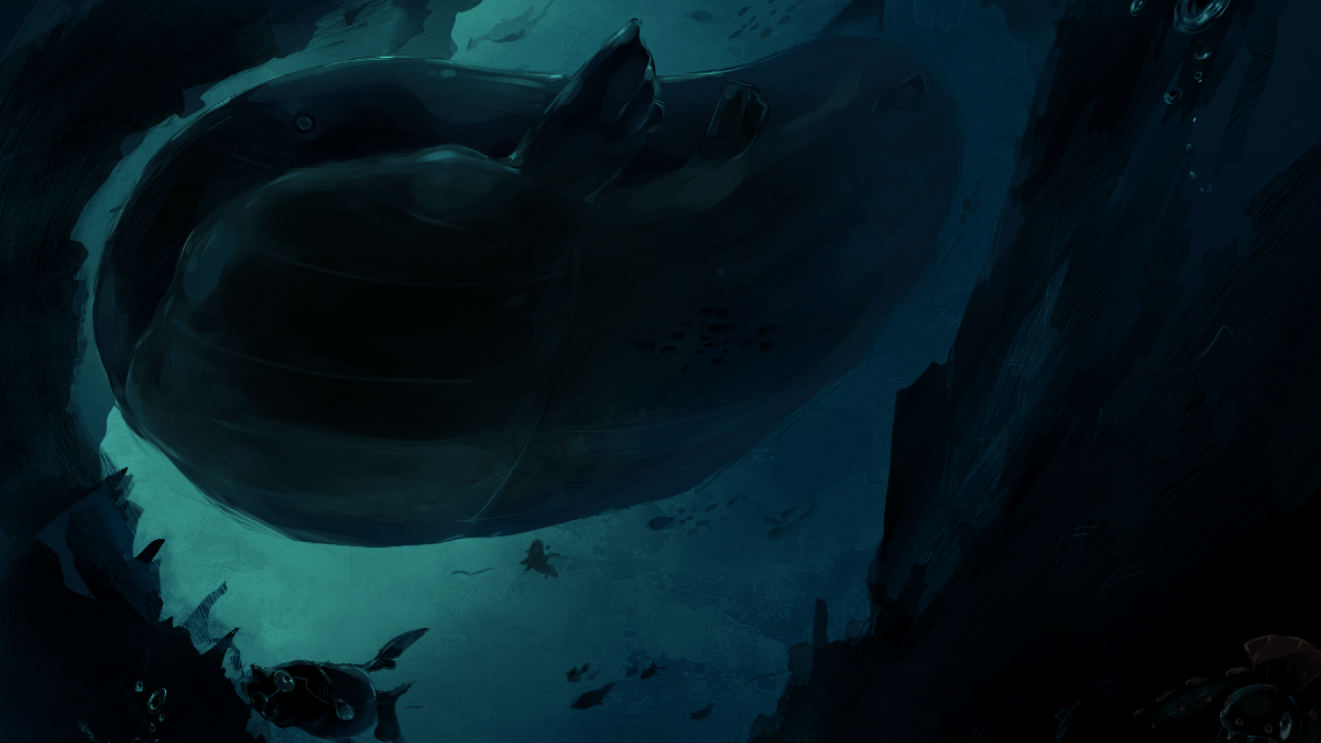 ScreenHeaven: Pokemon Wailord underwater desktop and mobile backgrounds