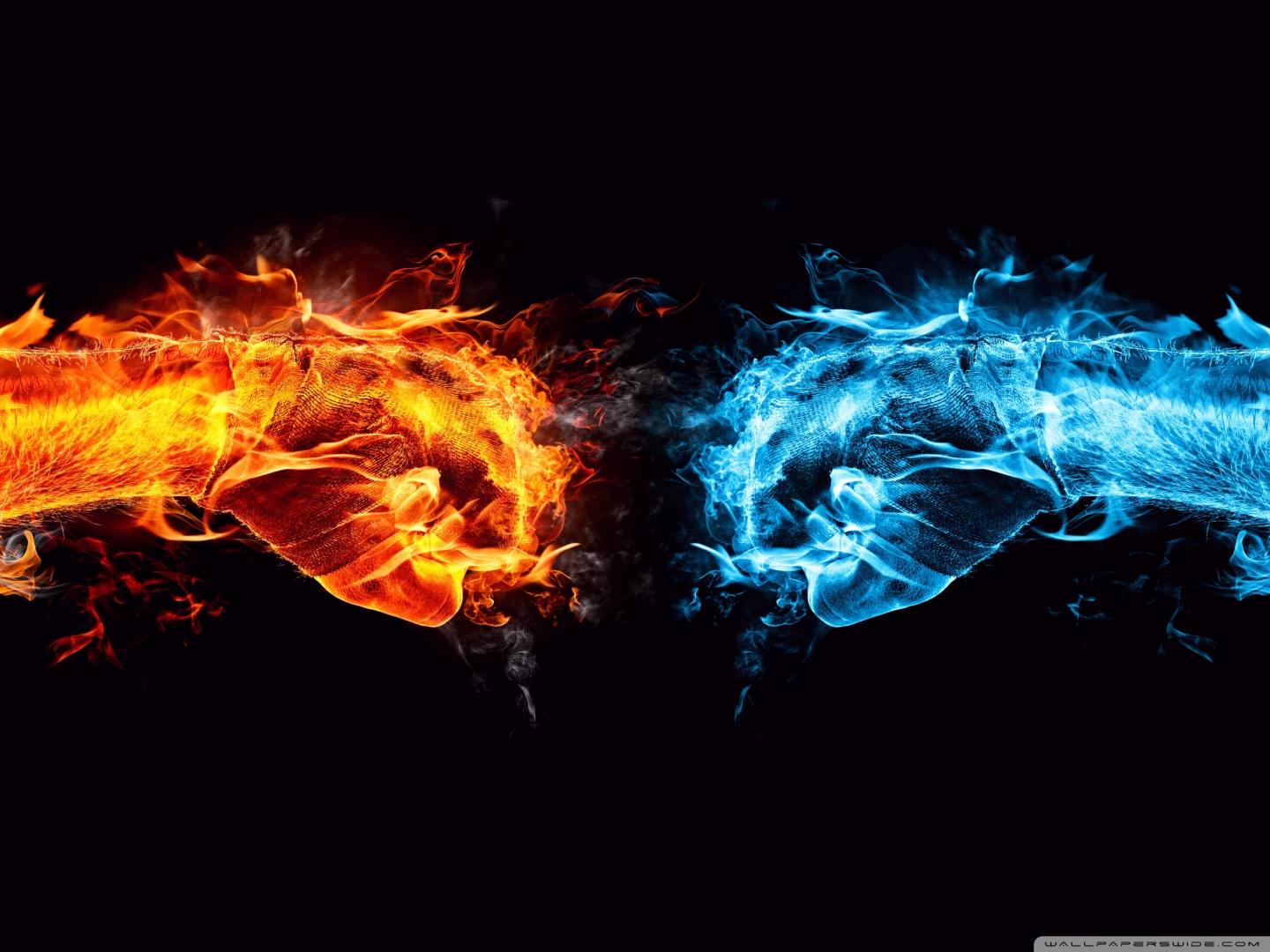 Fire Fist vs Water Fist ❤ 4K HD Desktop Wallpapers for 4K Ultra HD