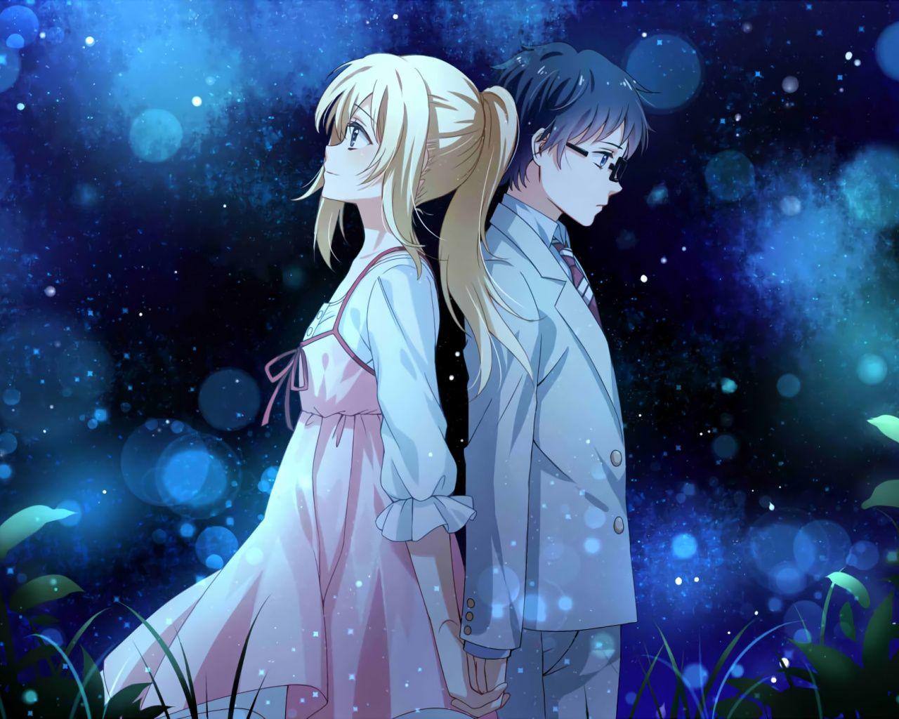 Download Wallpapers Anime Couple, Kaori Miyazono, Kousei