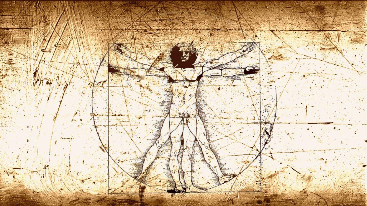 Vitruvian Man Leonardo da Vinci wallpapers