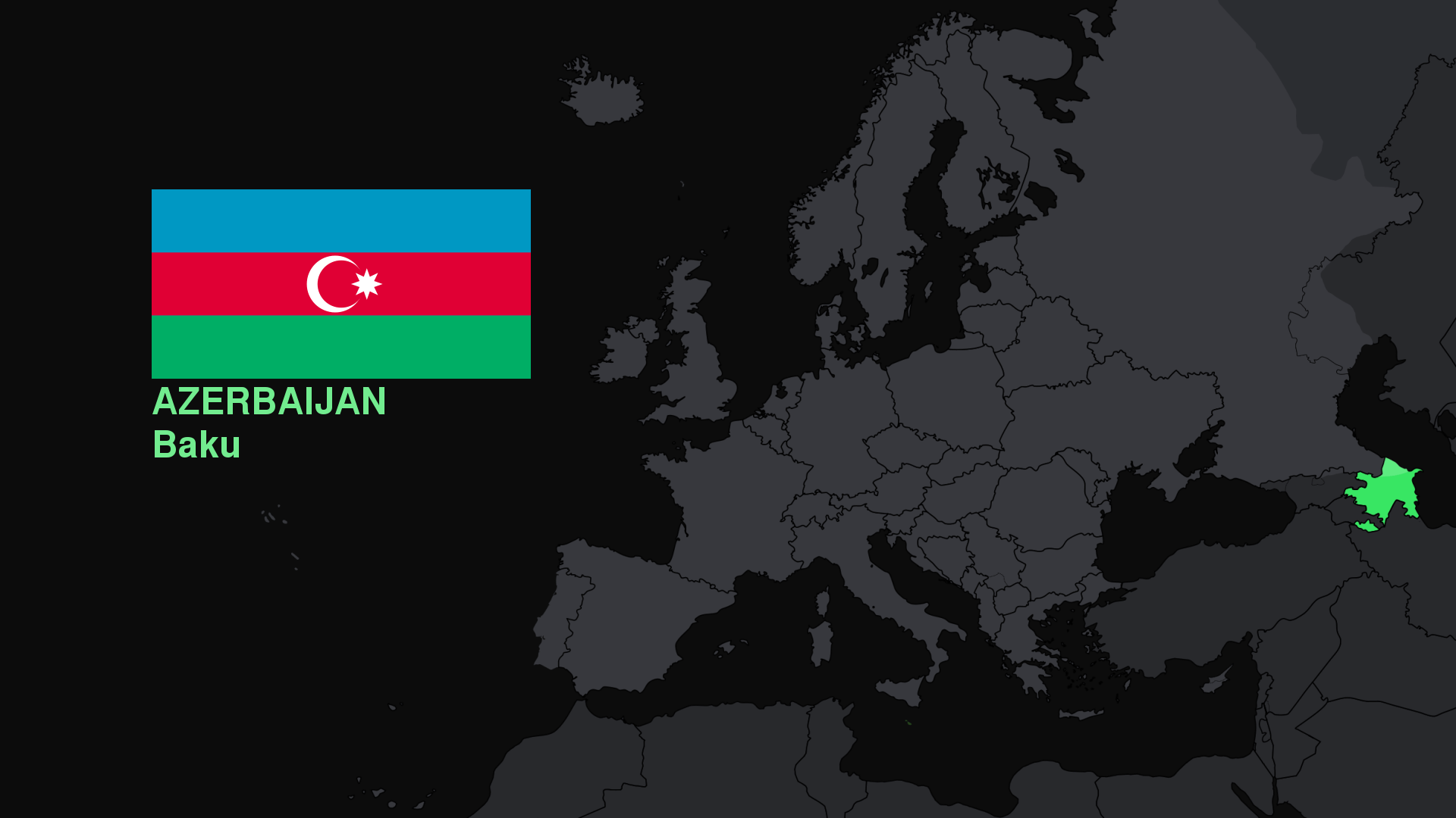 flags, Europe, maps, Azerbaijan