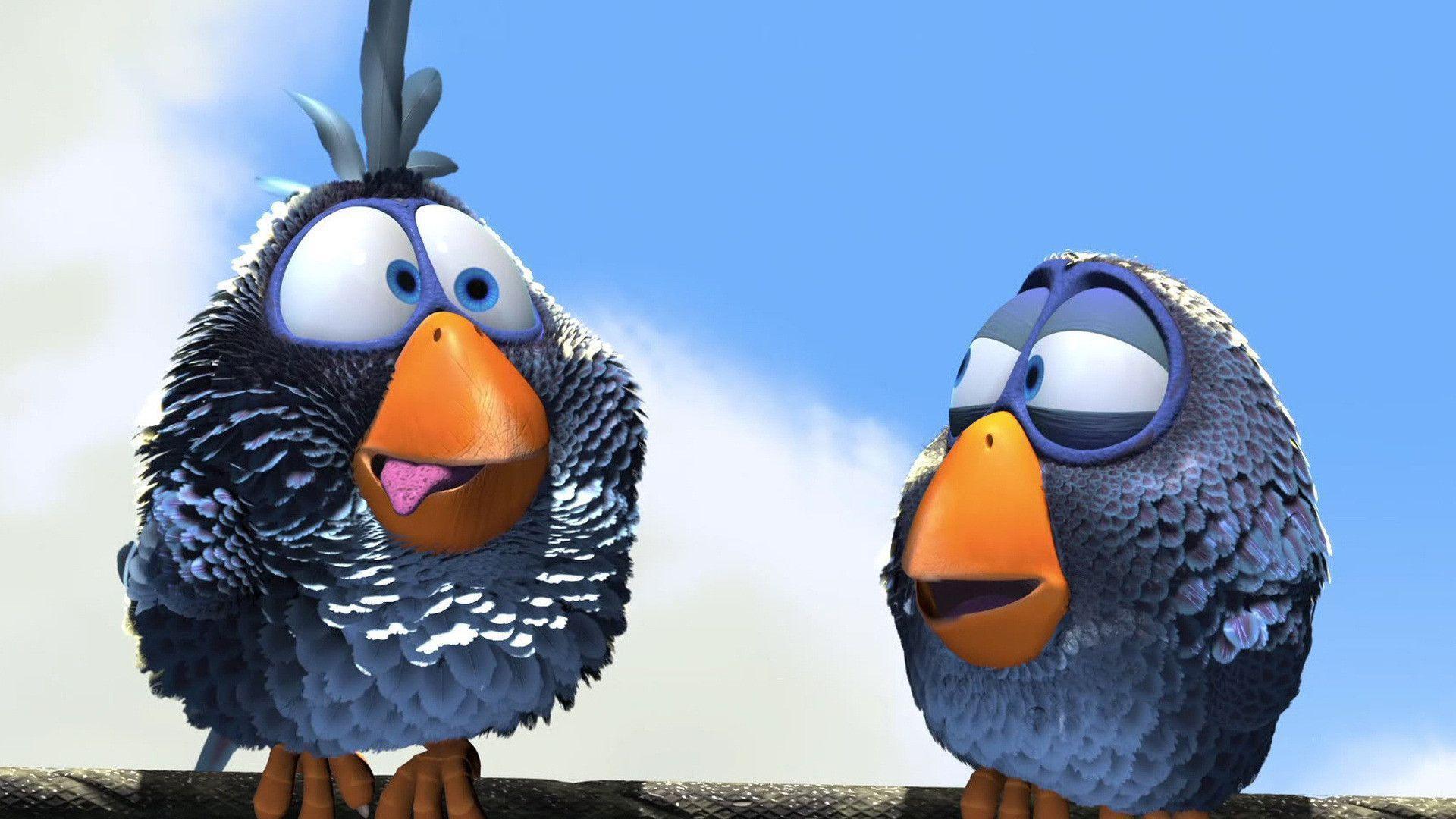 3D & Abstract : Endearing Pixar Two Sparrow Notebook Backgrounds