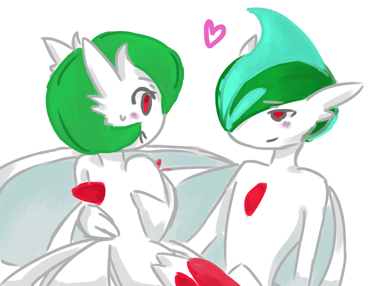 Image of Gallade And Gardevoir