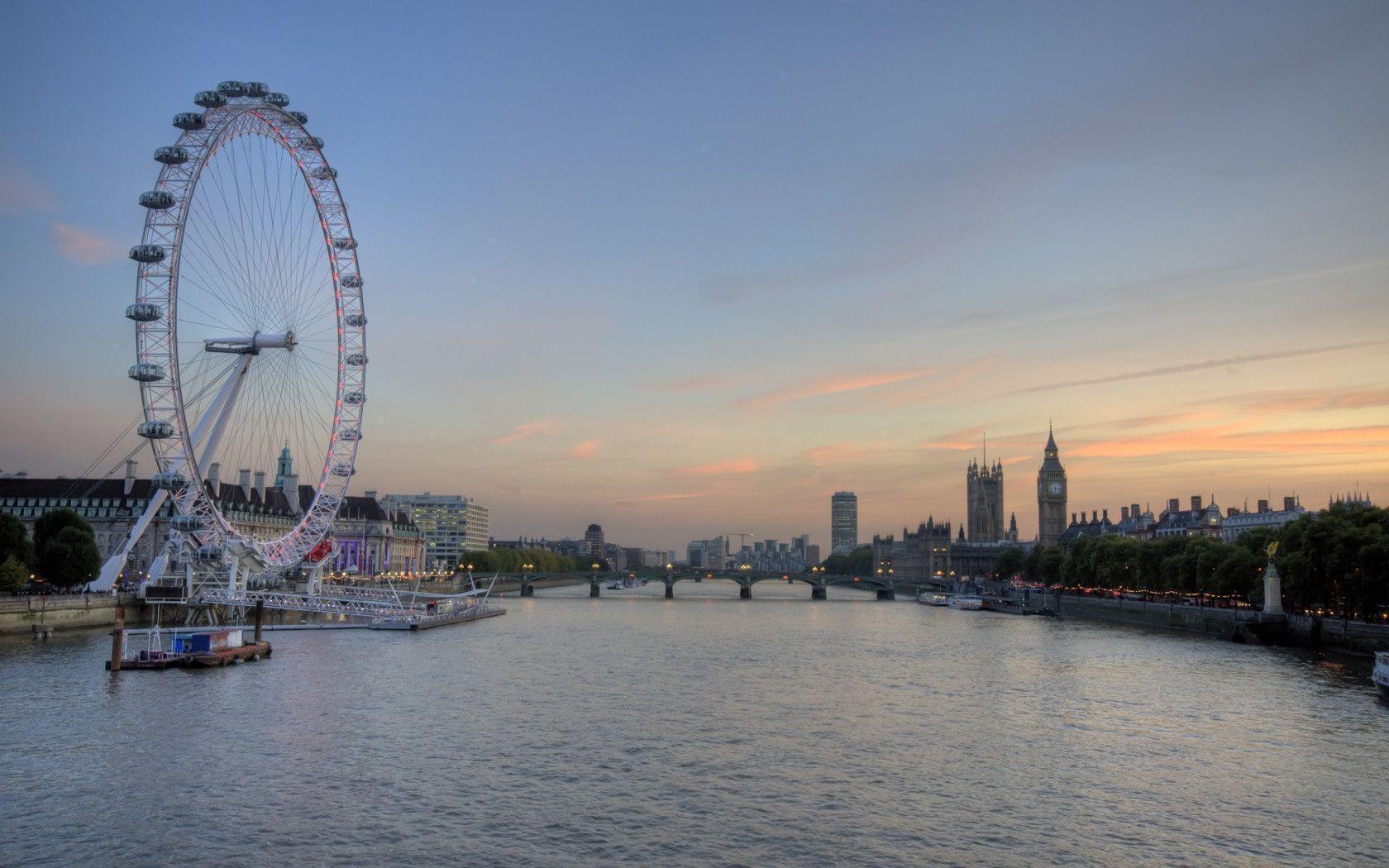 London Eye and Big Ben desktop PC and Mac wallpapers