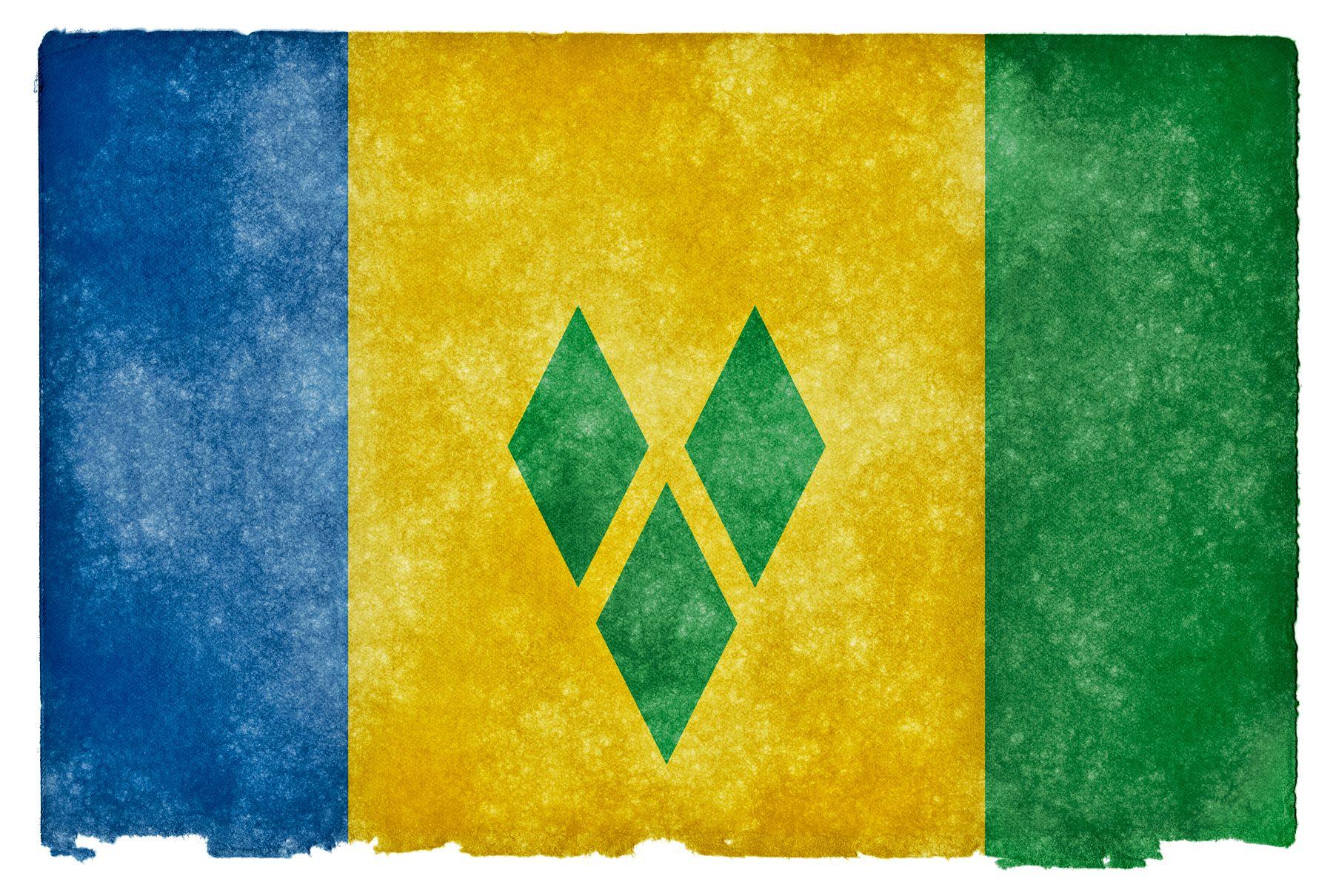 Saint Vincent and the Grenadines Grunge Flag HD Wallpapers