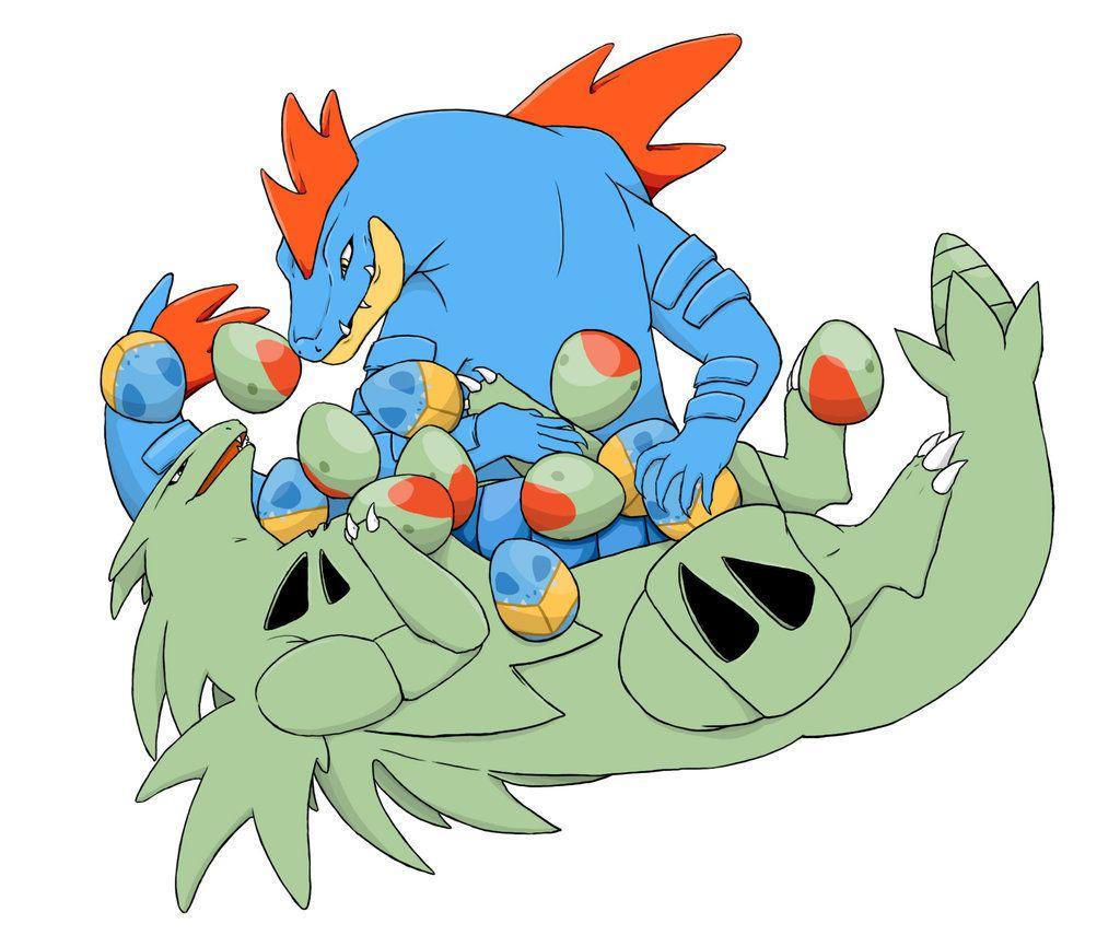 Tyranitar and Feraligatr by Der