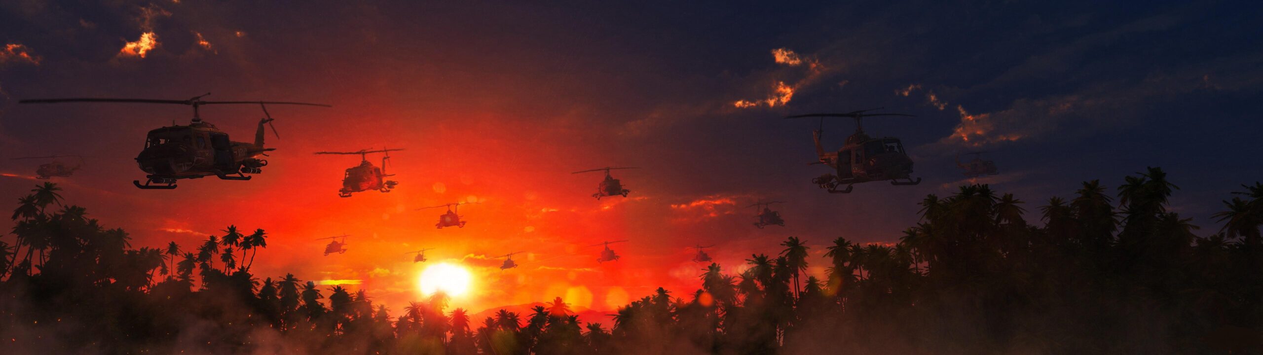 Image Helicopters US Vietnam War Sunrises and sunsets