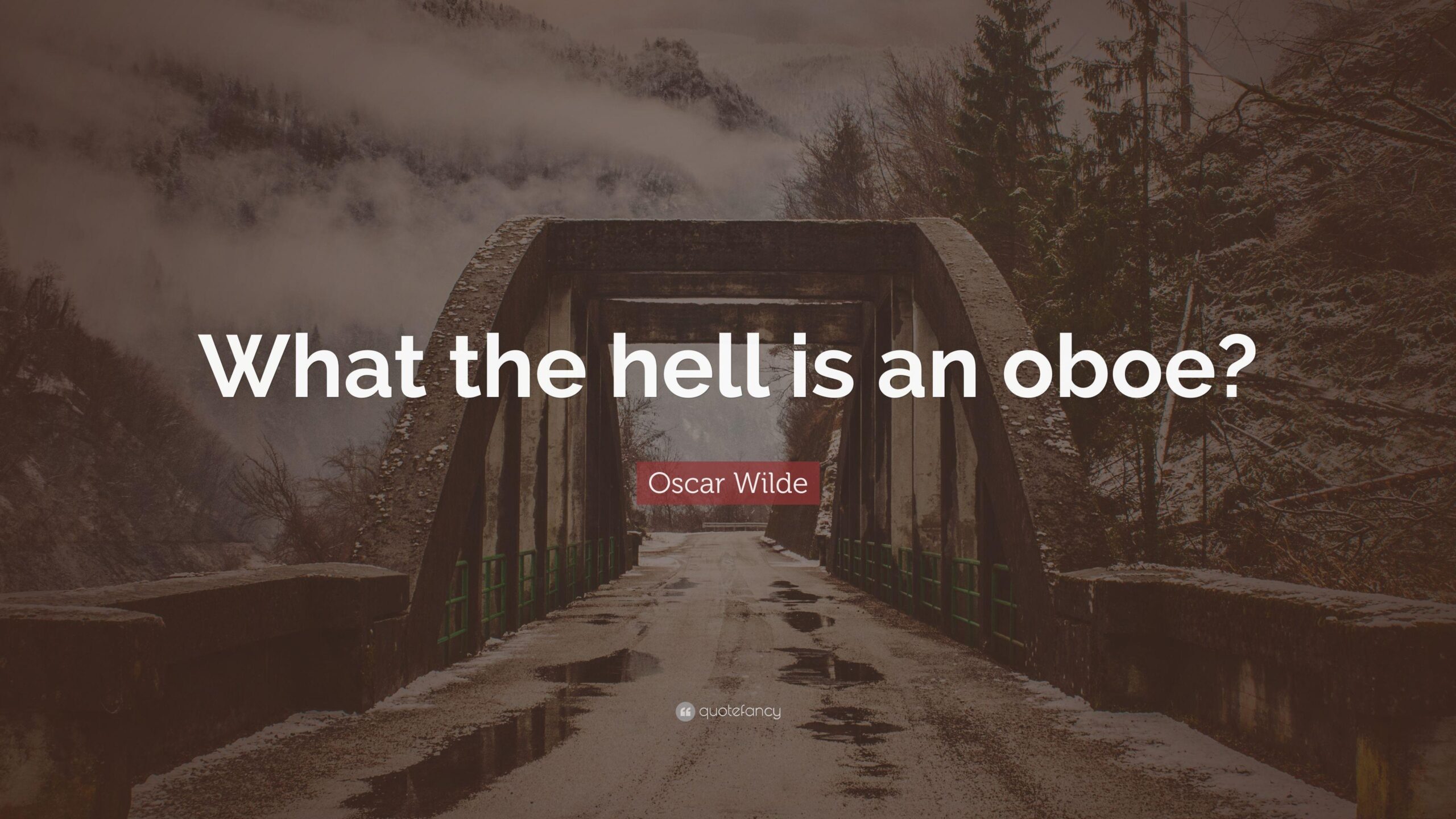 Oscar Wilde Quote: “What the hell is an oboe?”