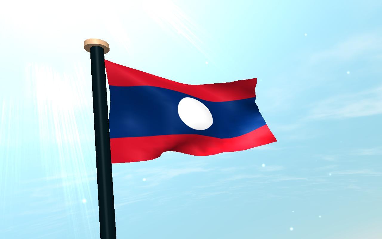 Laos Flag 3D Free Wallpapers for Android