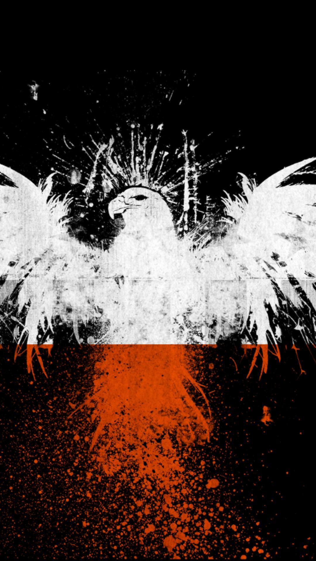 ScreenHeaven: Eagle art poland flag high quality backgrounds