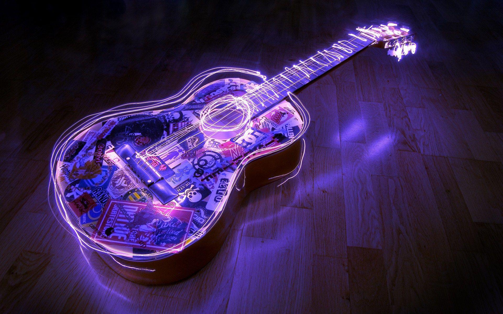 Girl Guitar Music Mood Wallpapers