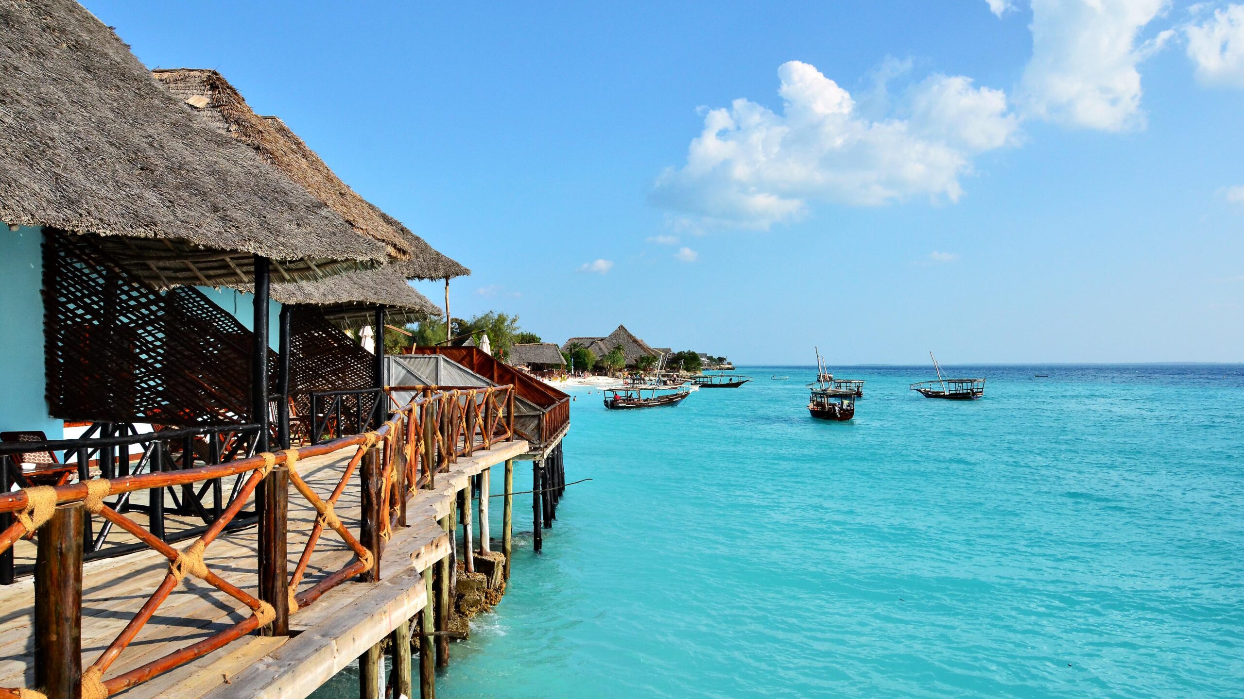 The wallpapers of Amaan Bungalows in the Zanzibar island