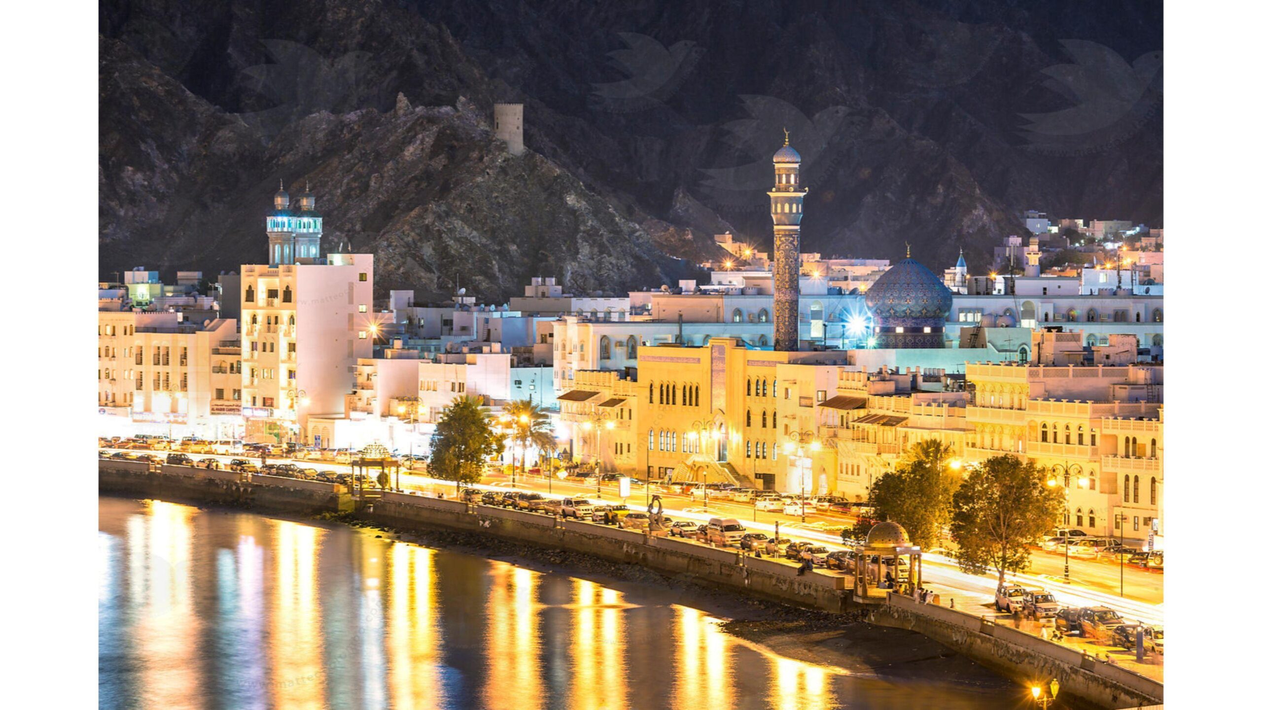 Harbor Lights Muscat Oman 4K Wallpapers