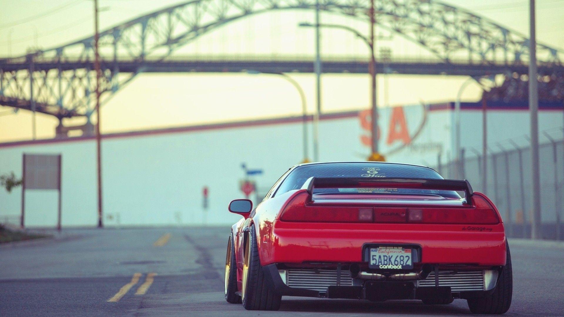 cars, bridges, Honda NSX, roads, tuning, Acura NSX, tuned, stance