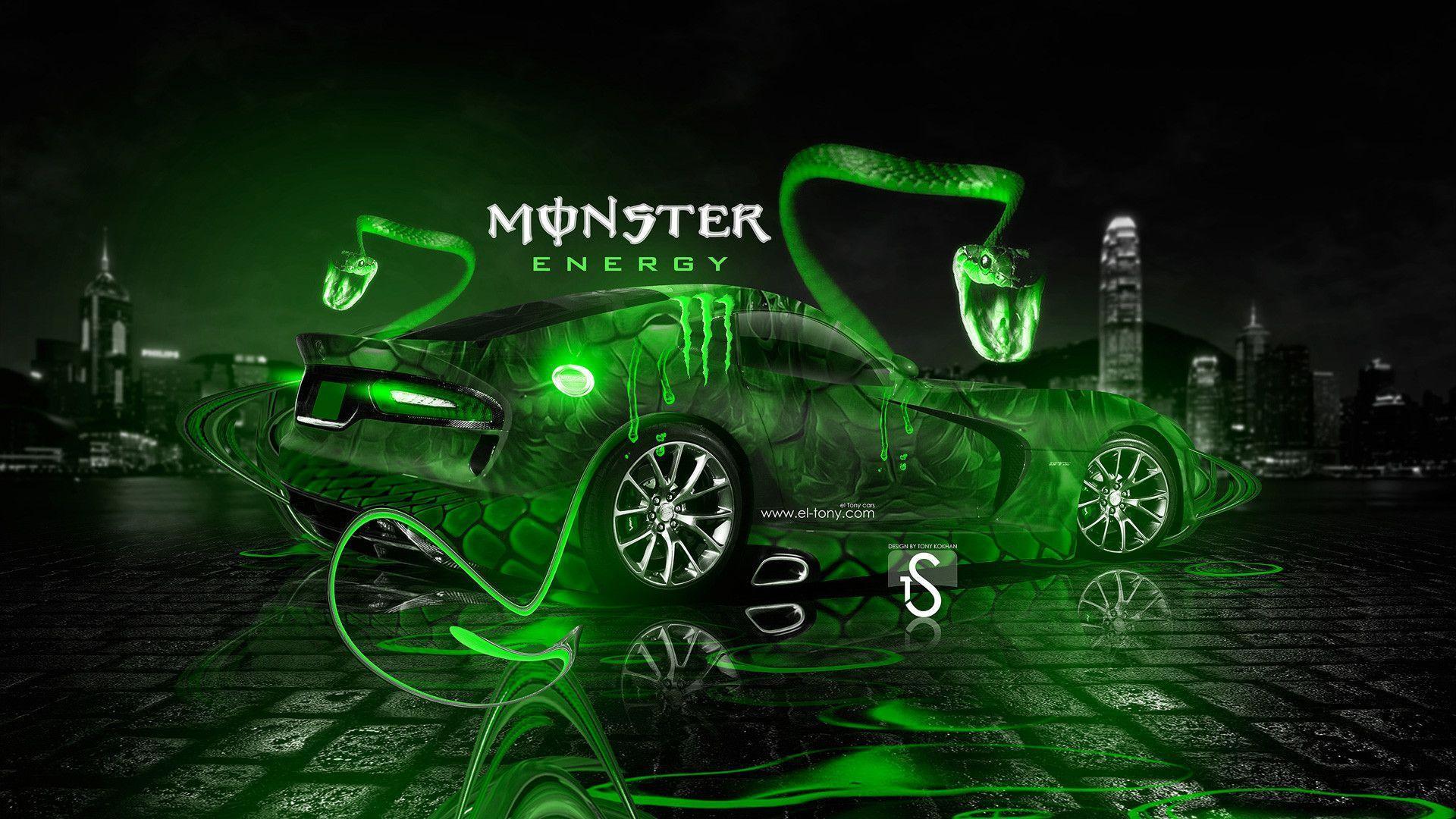 Monster, Energy, Wallpaper, Fantasy, Snake, Car, Wallpapers