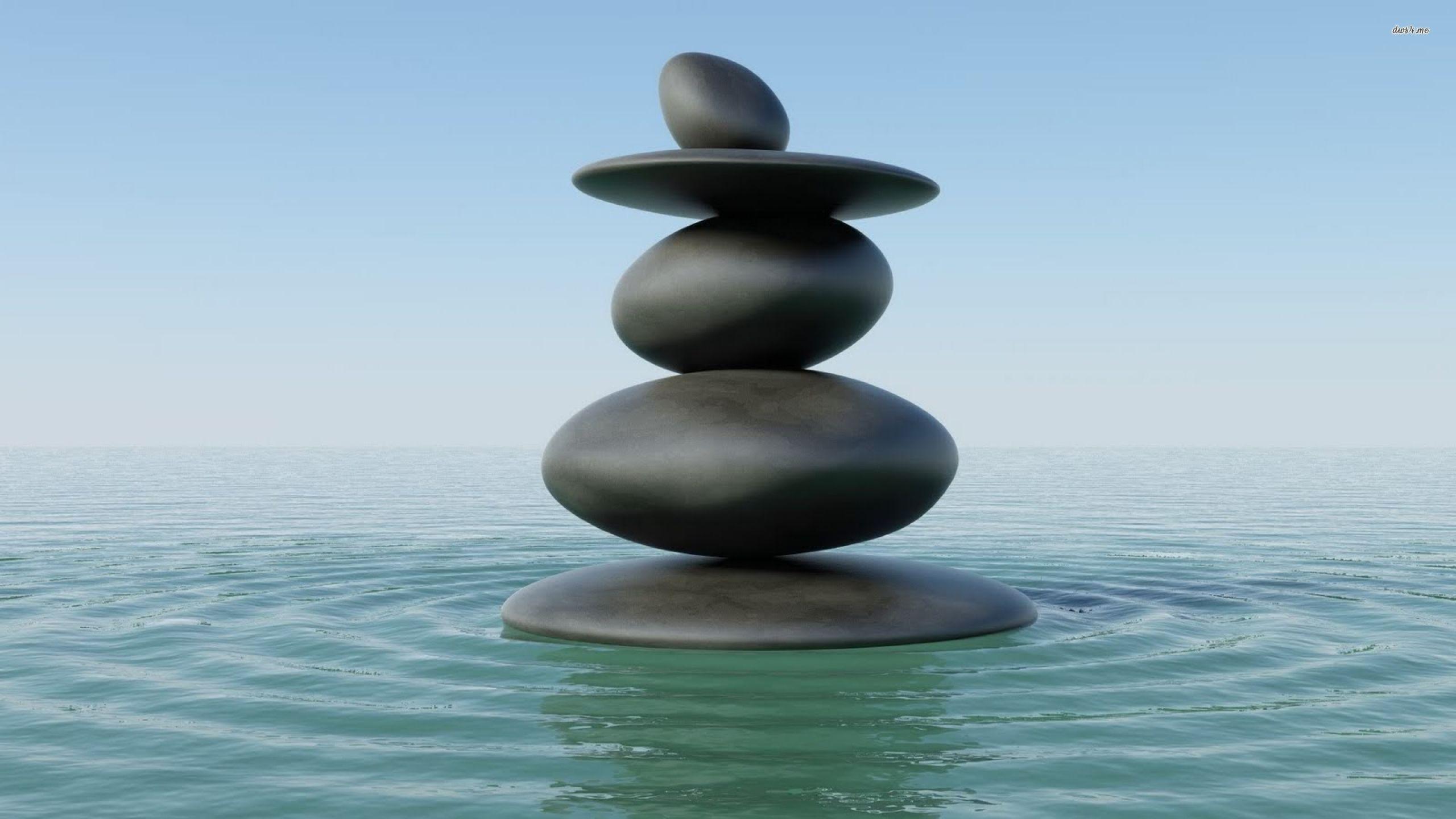 Zen stones in water wallpapers