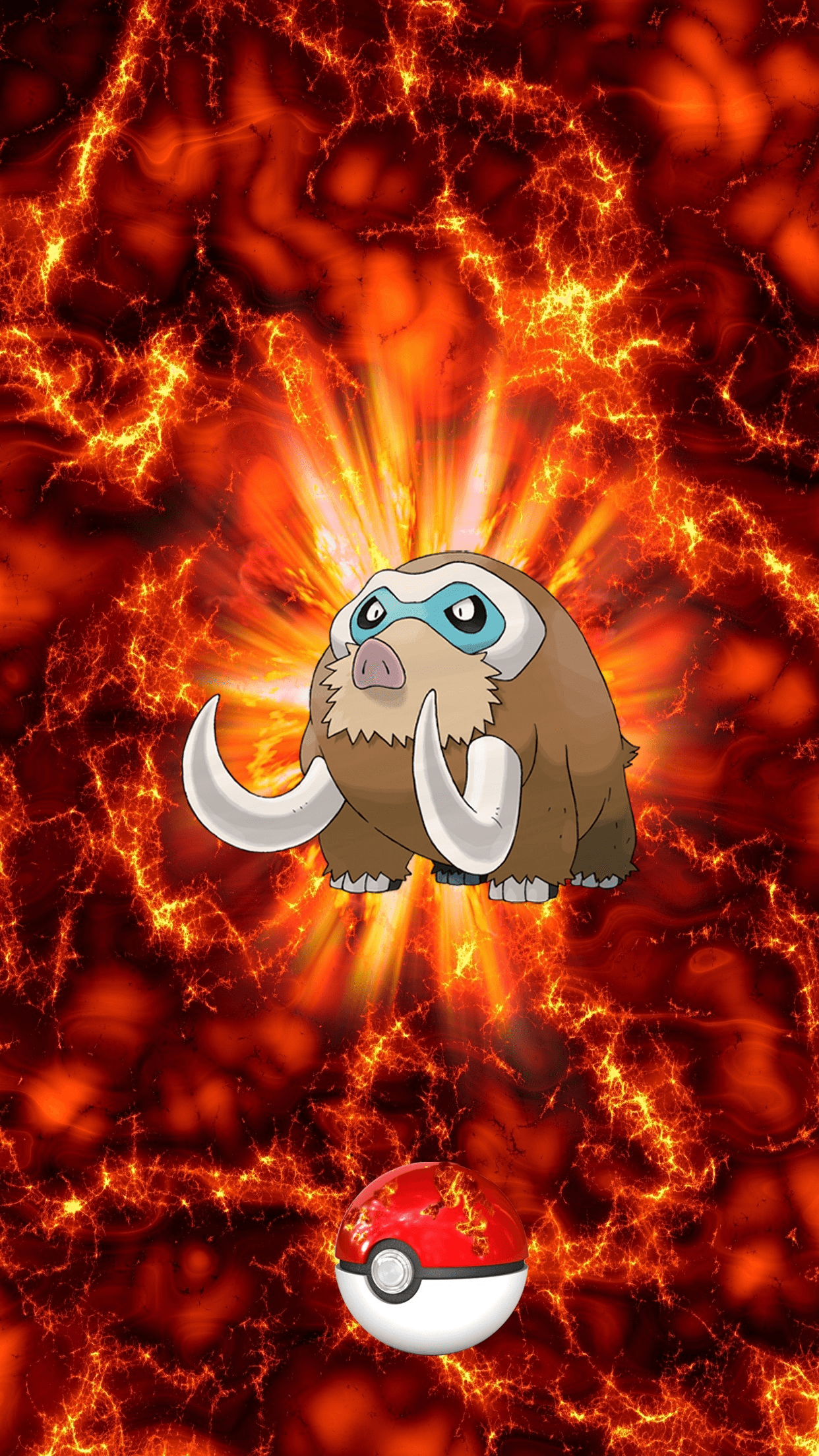 473 Fire Pokeball Mamoswine Mammoo 2 Piloswine