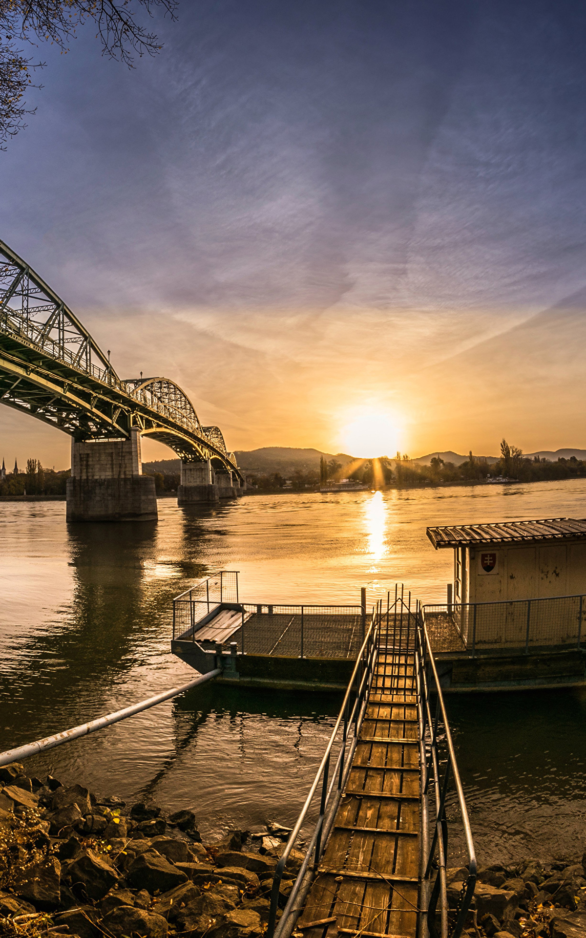 Wallpapers Nature Bridges Sunrises and sunsets Pier Coast