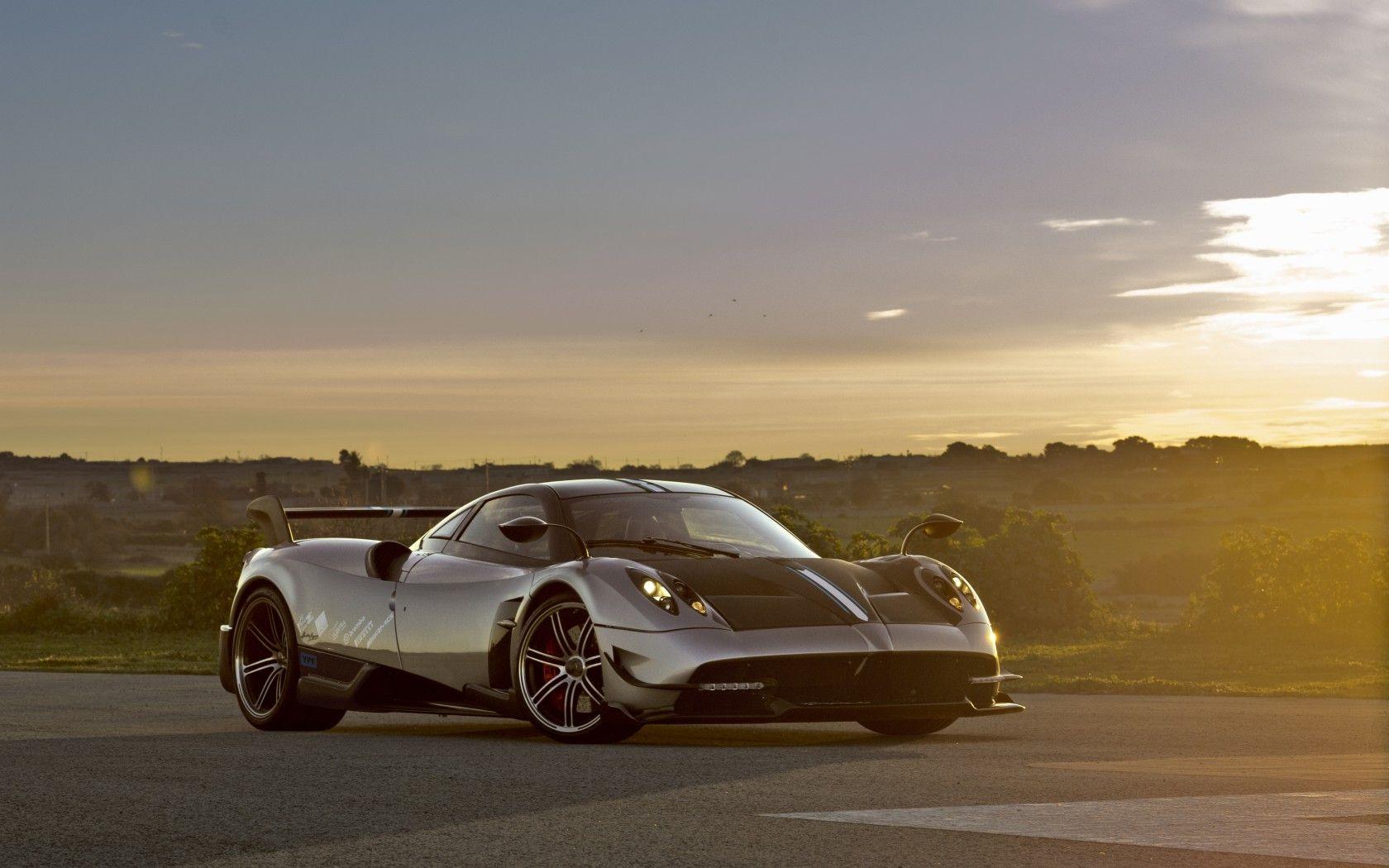 Download Pagani Huayra, Side View, Black, Cars Wallpapers