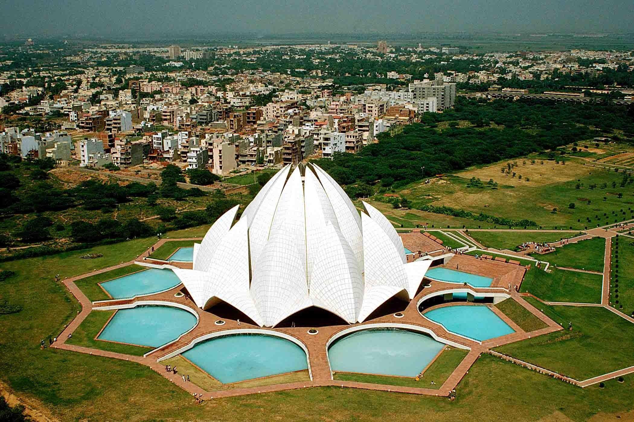 Beautiful Lotus Temple in Delhi India HD Wallpapers