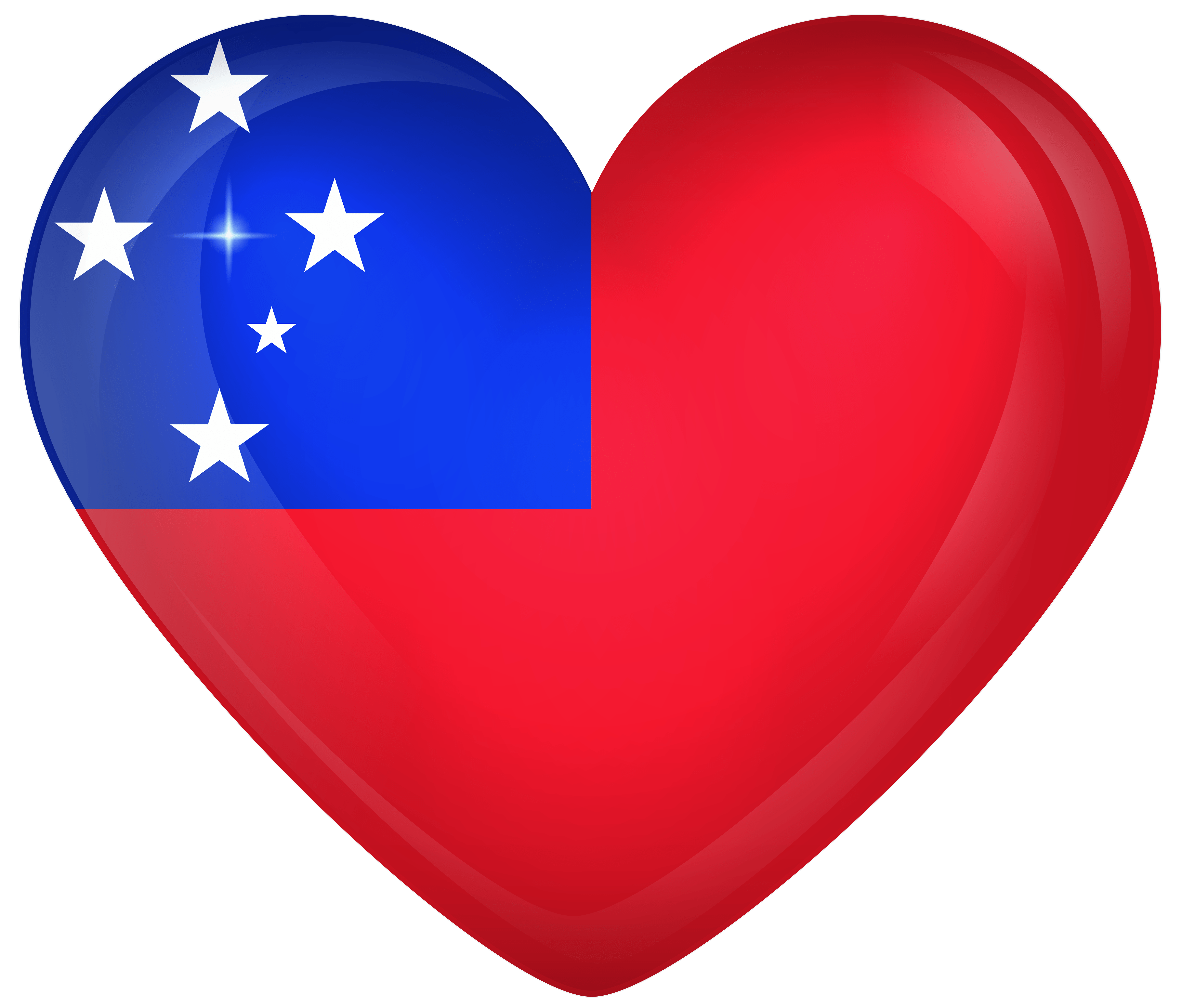 Samoa Large Heart Flag