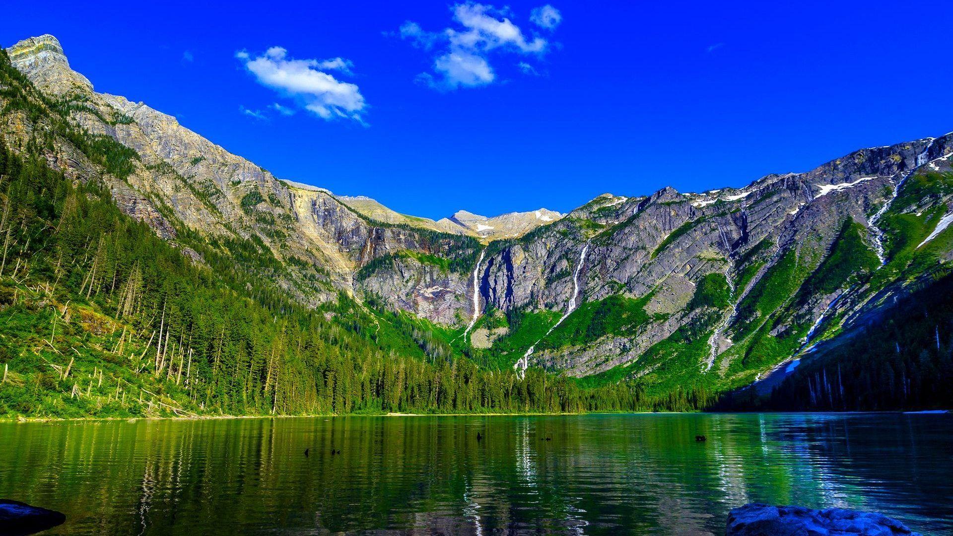 Lakes: MOUNTAIN LAKE Usa Glacier National Park Montana State