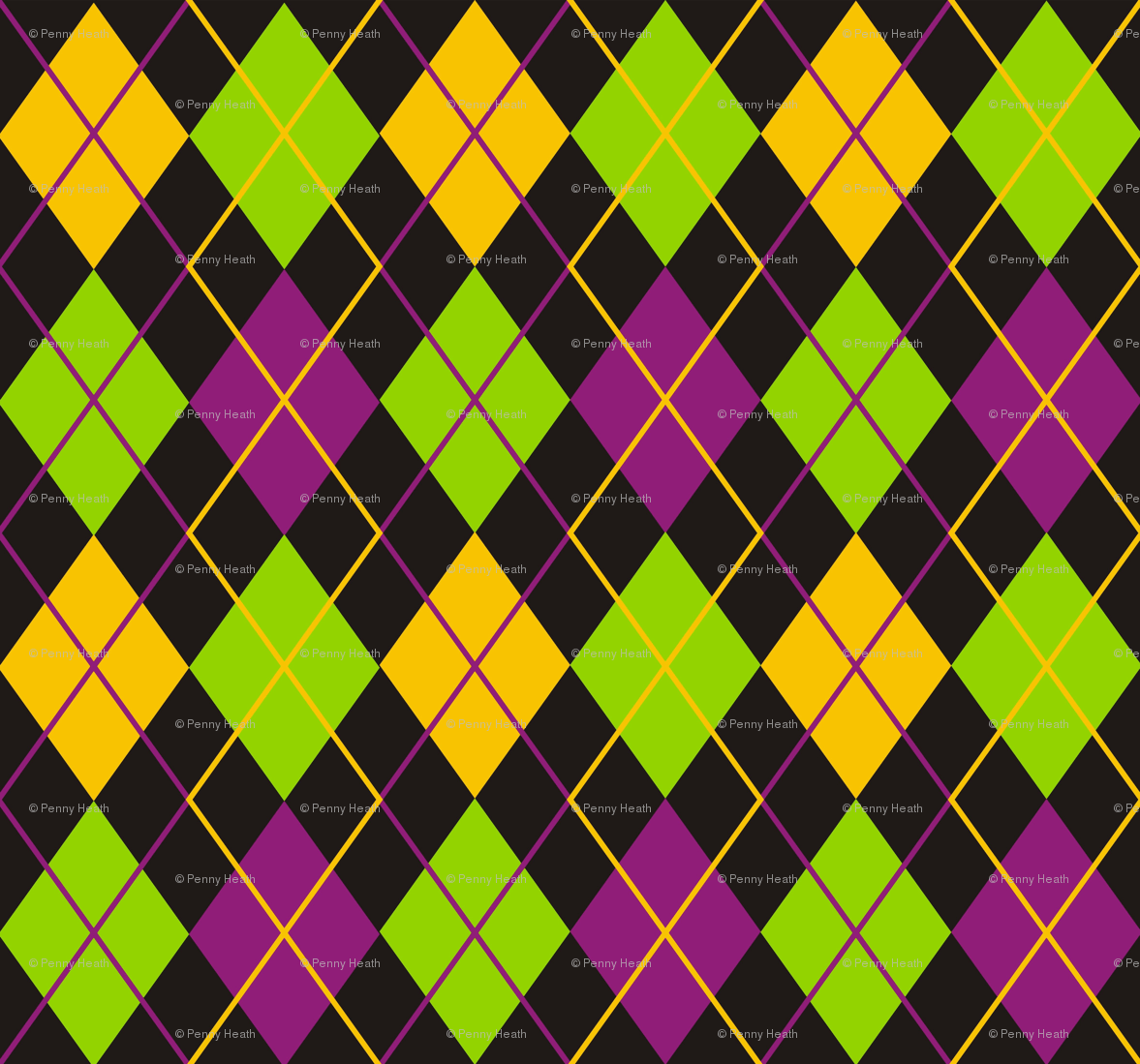 Mardi Gras Fat Tuesday Black Argyle wallpapers