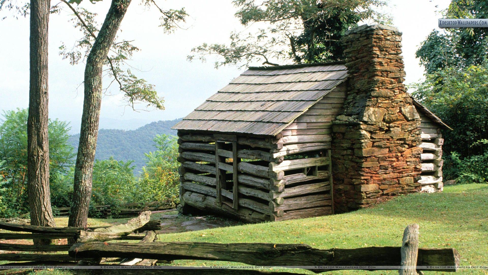 Log Cabin, Blue Ridge Parkway, Virginia Wallpapers