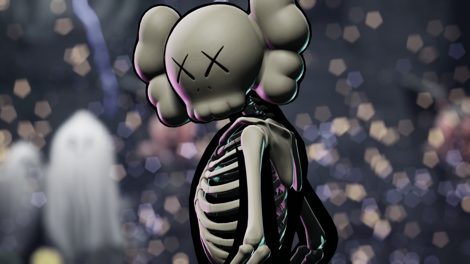 Kaws Skeleton Fortnite wallpapers