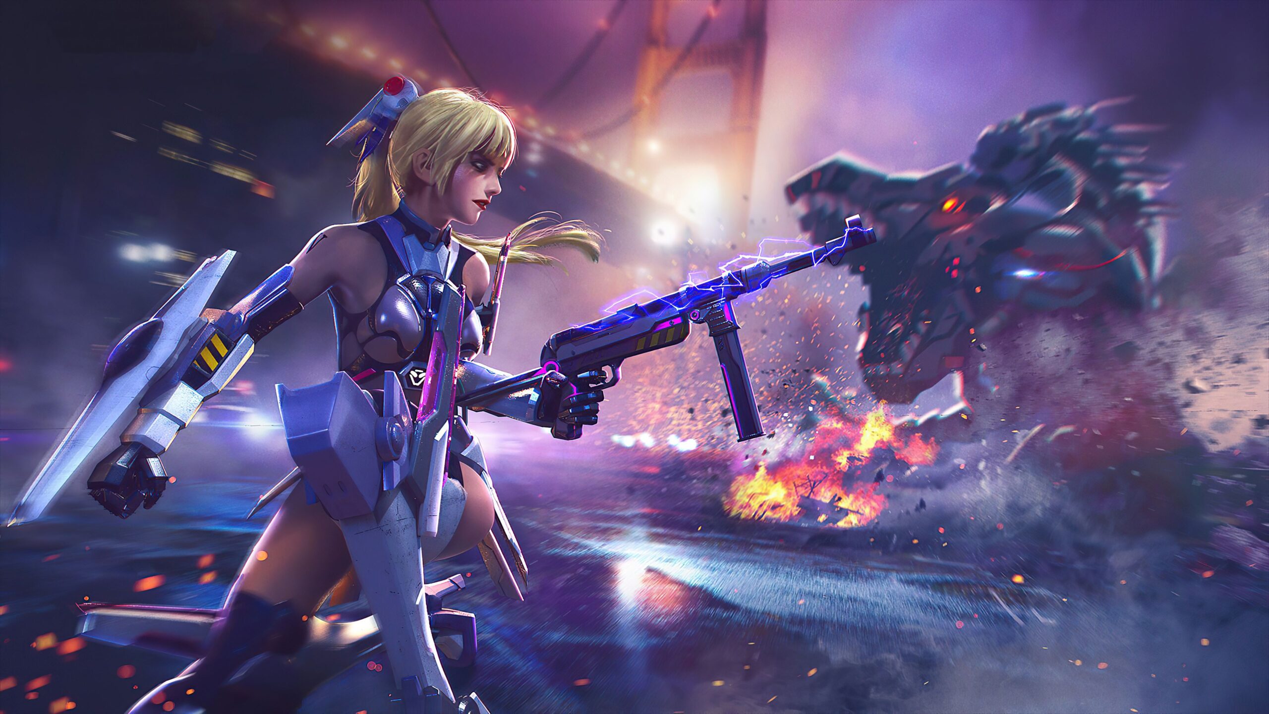 Cyber Girl Garena Free Fire Game 4k, HD Games, 4k Wallpapers, Image, Backgrounds, Photos and Pictures