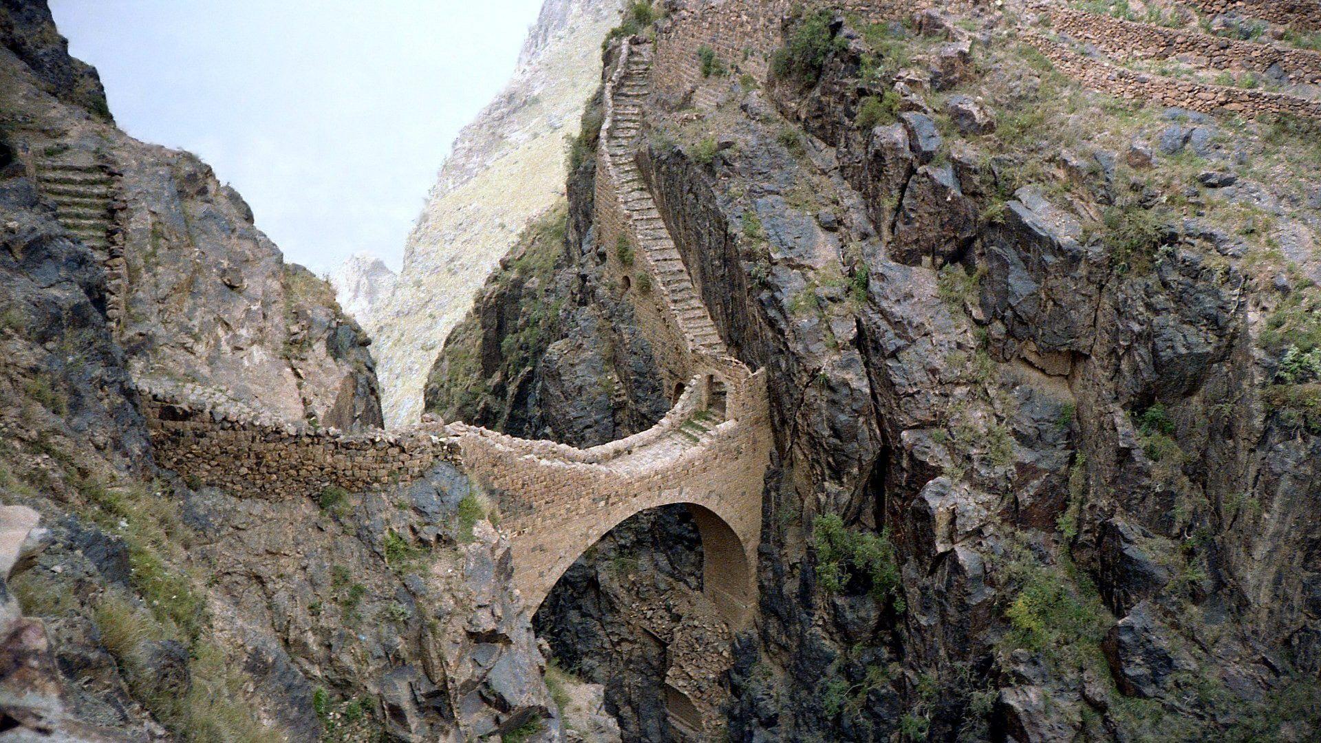 Bridges: Mountain Bridge Yemen Stones Pictures For Desktop for HD