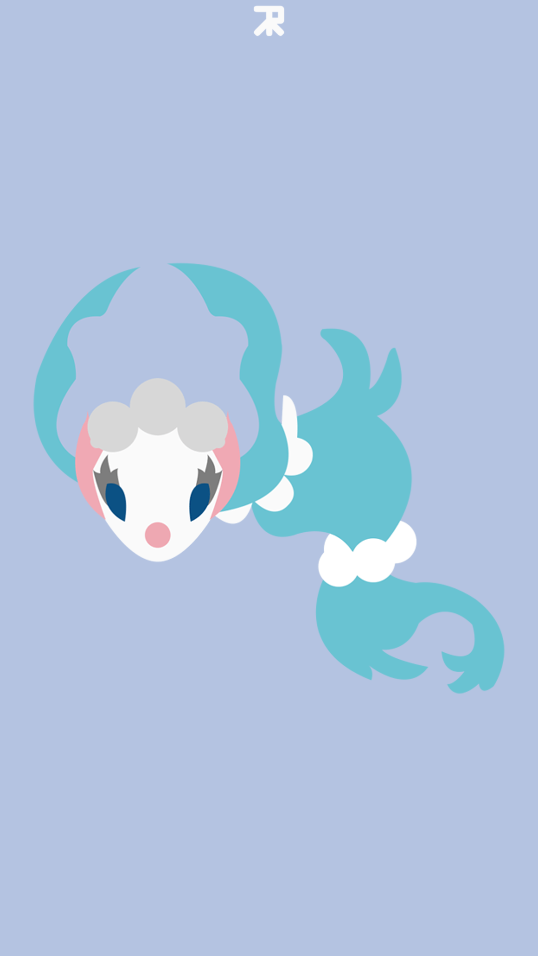 I made a Minimalistic Primarina Wallpaper!