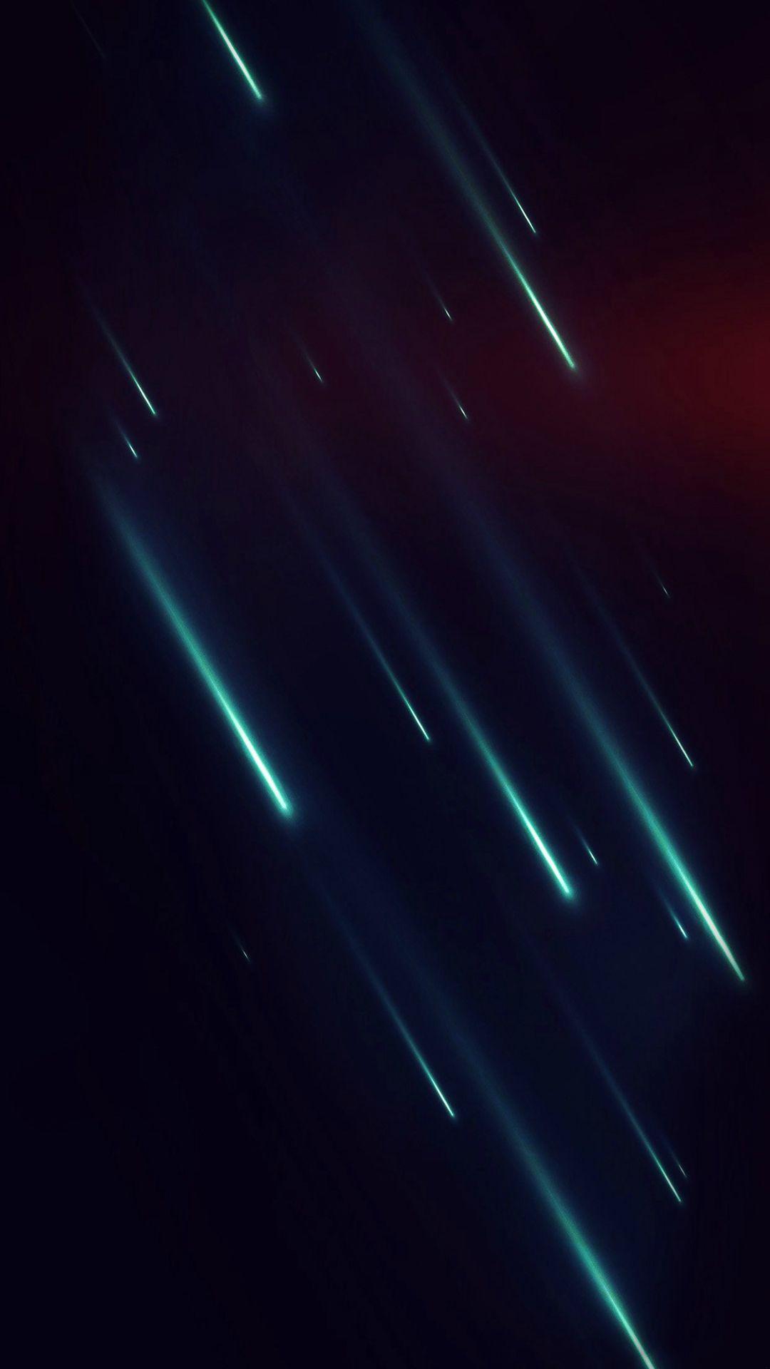 Meteor Graphic Blue Flare Dark Digital Art Pattern