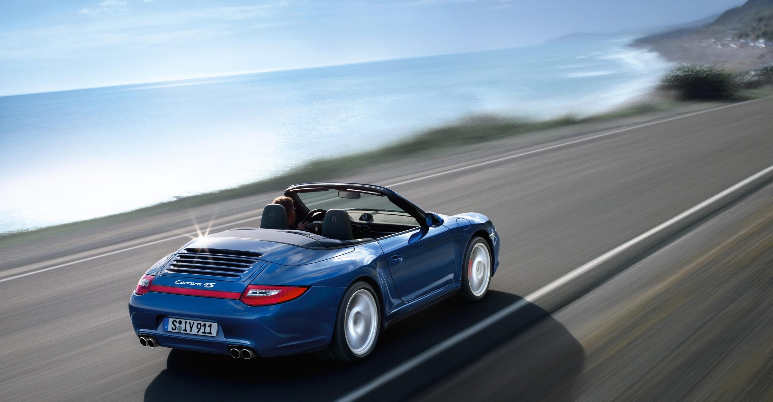 2011 Blue Porsche 911 Carrera 4S Cabriolet wallpapers