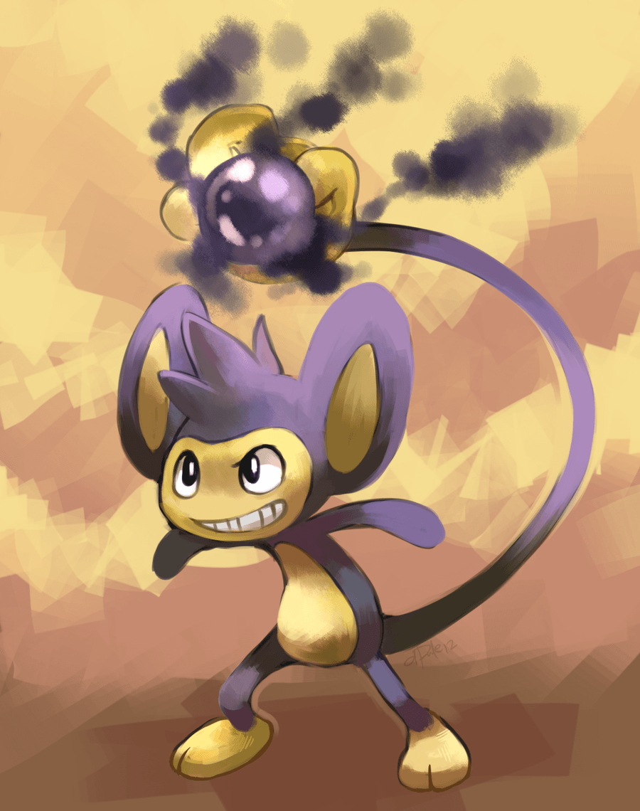 Aipom used Shadow Ball by yassui