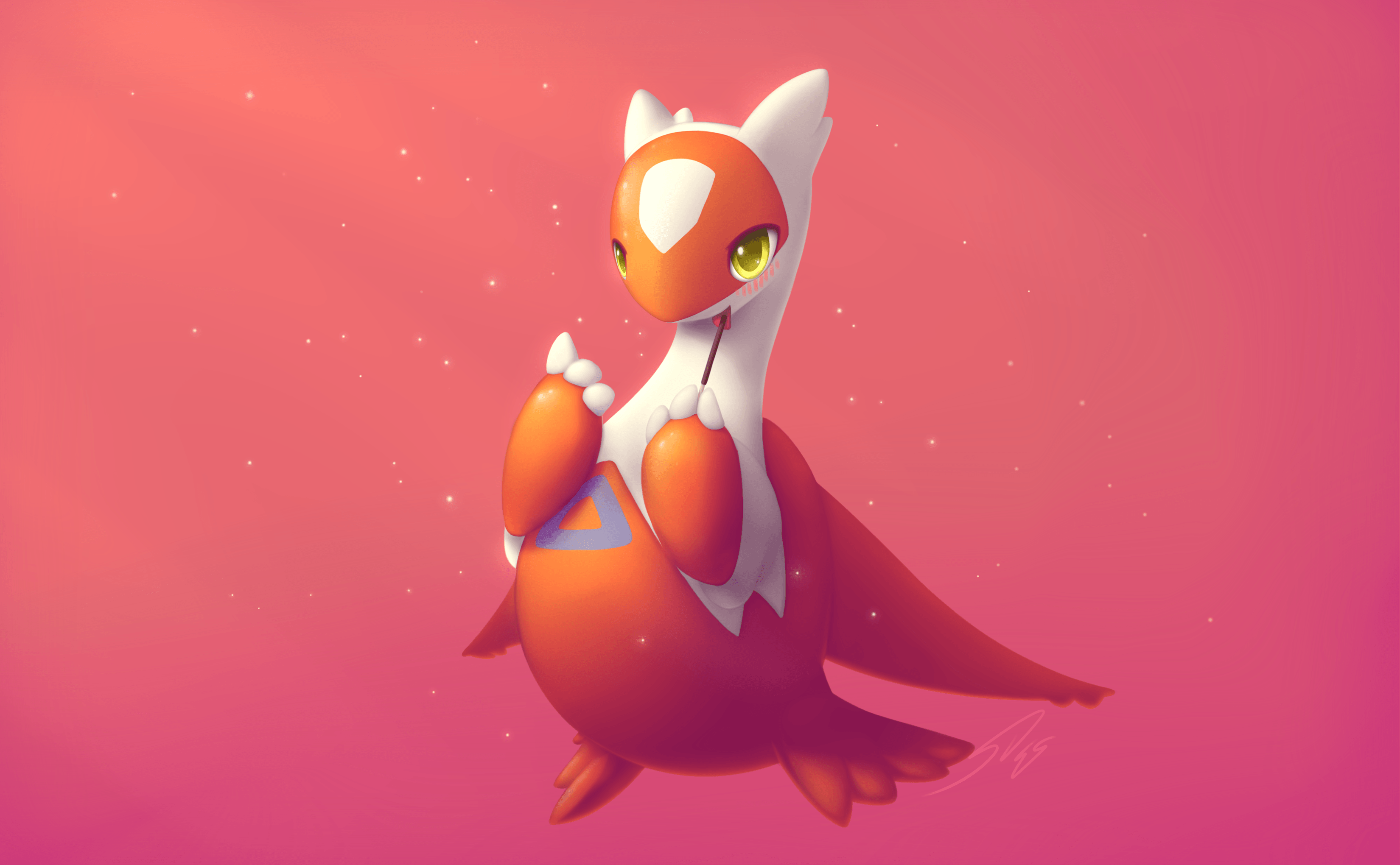 Wallpapers Latias, Pokemon, Orange, HD, Creative Graphics,