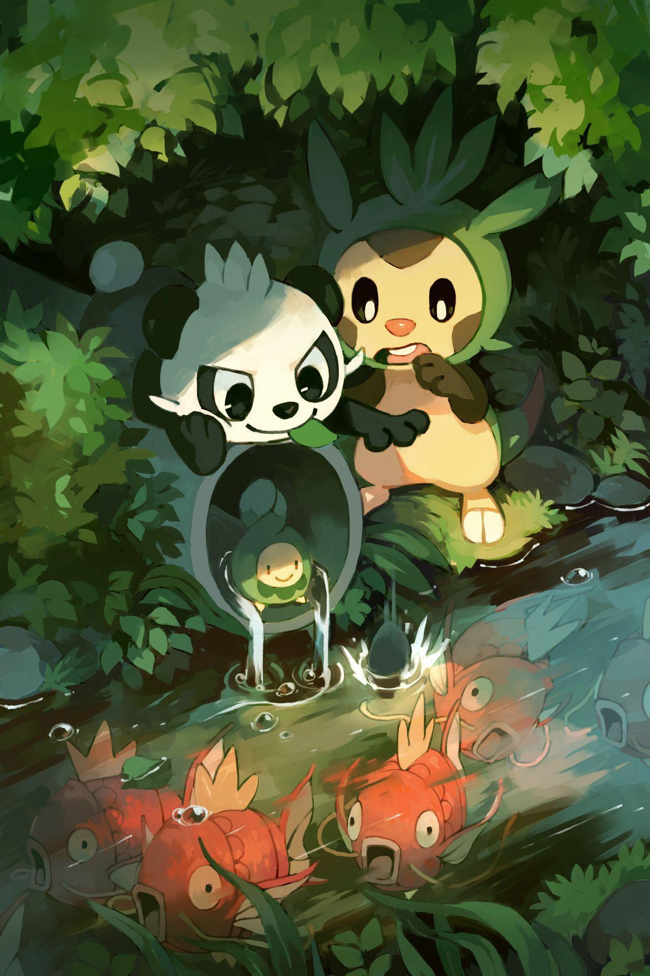 Chespin & Pancham & Budew & Magikarp