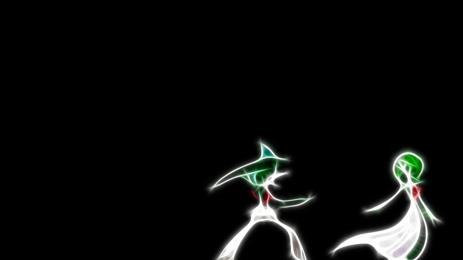 ScreenHeaven: Gallade Gardevoir Pokemon black backgrounds desktop and