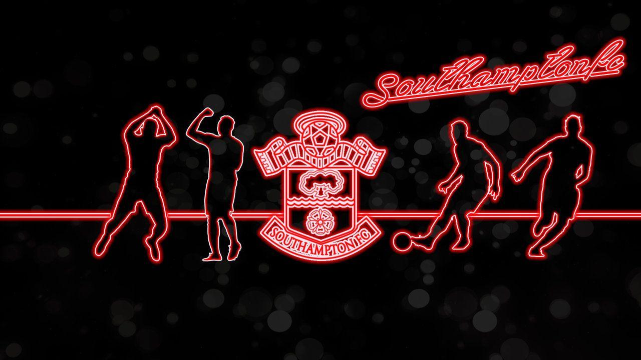 Southampton FC Neon Lights Desktop Backgrounds by RelXT