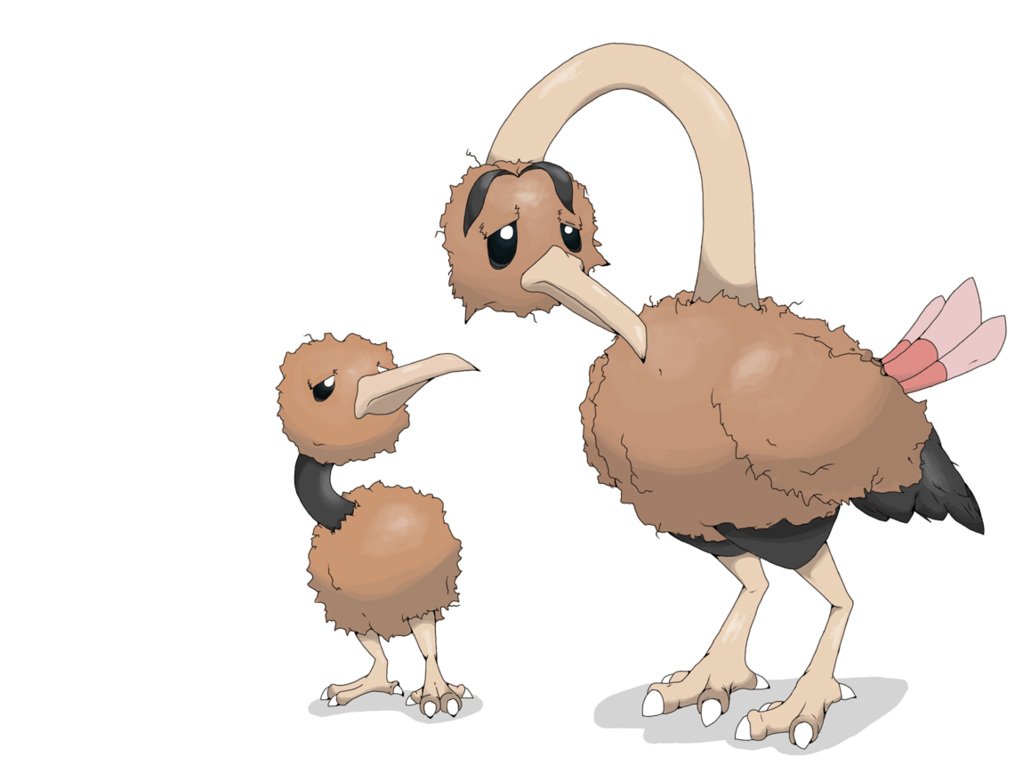 Lonely Doduo and Dodrio by defno