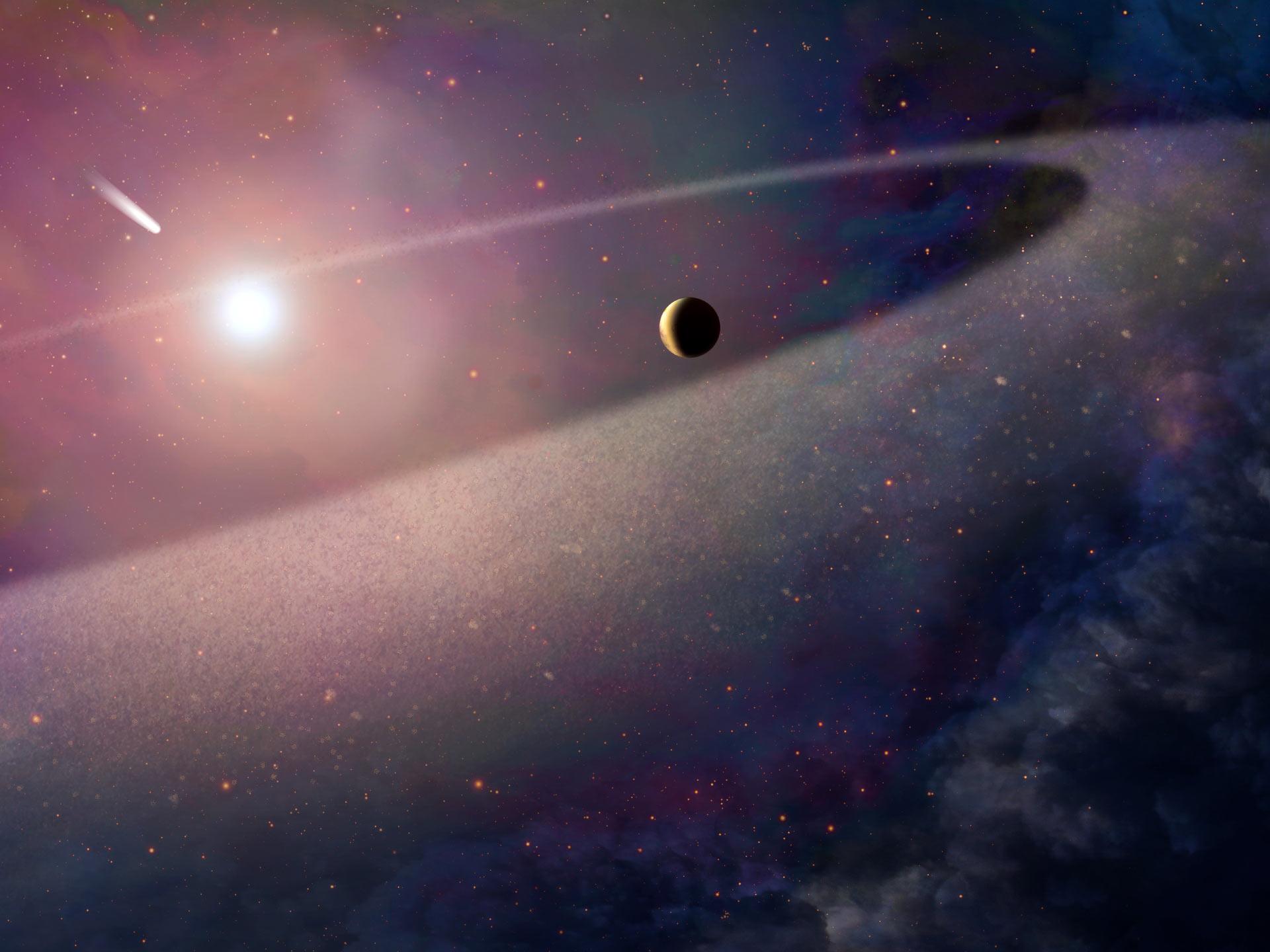 Hubble Finds Extrasolar Kuiper Belt Object Ripped Apart by White