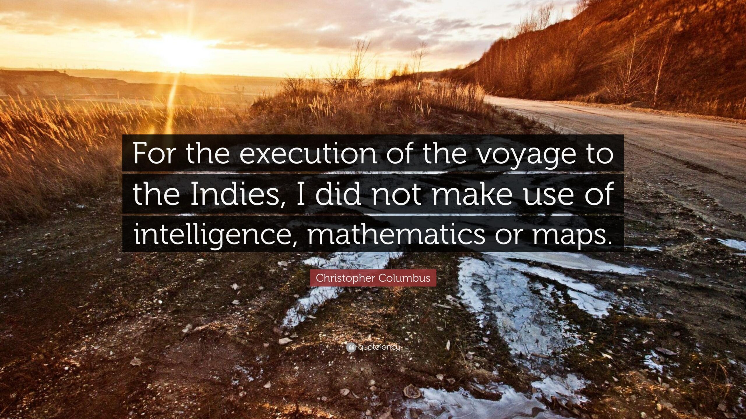 Christopher Columbus Quote: “For the execution of the voyage to the