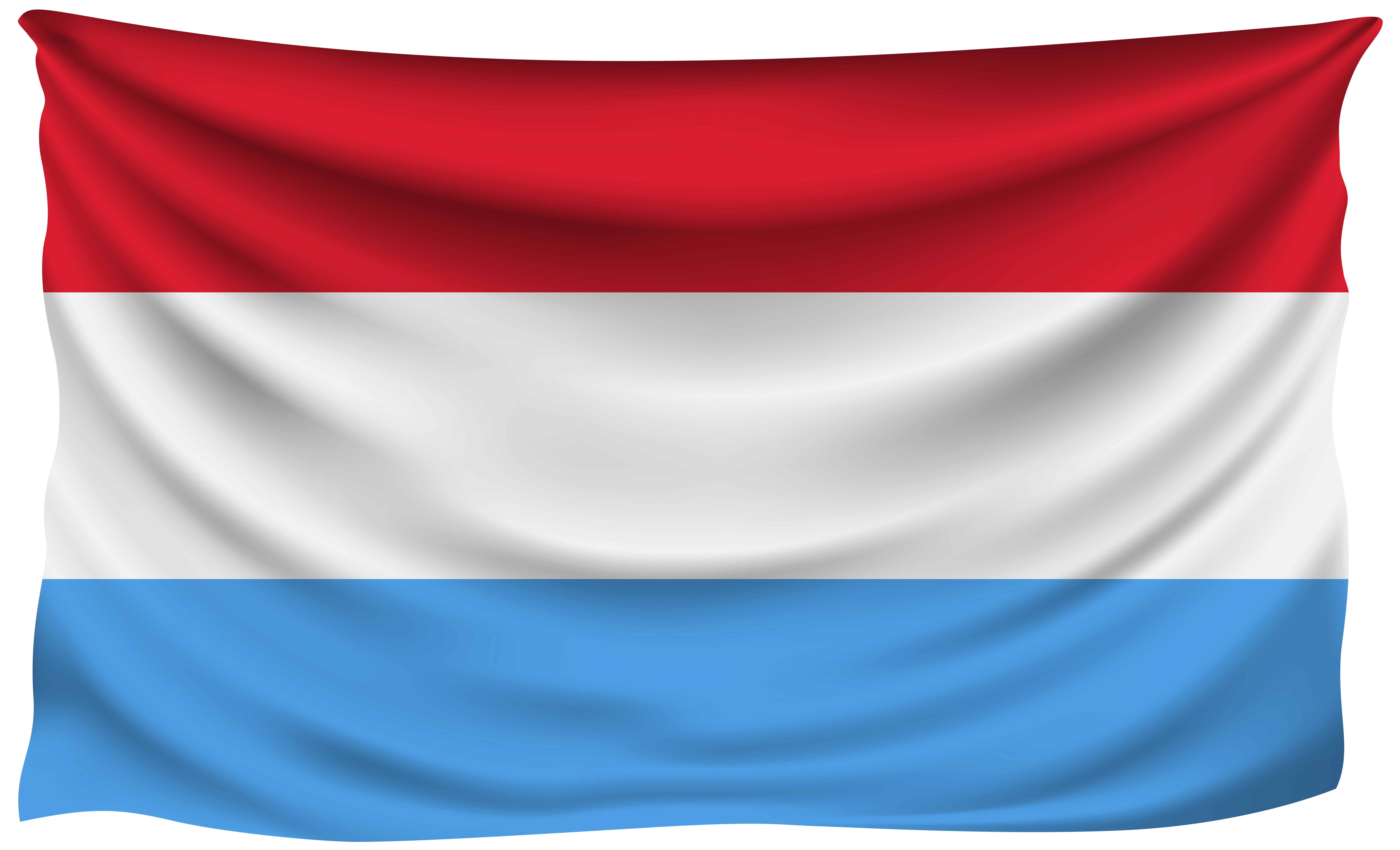 Luxembourg Wrinkled Flag