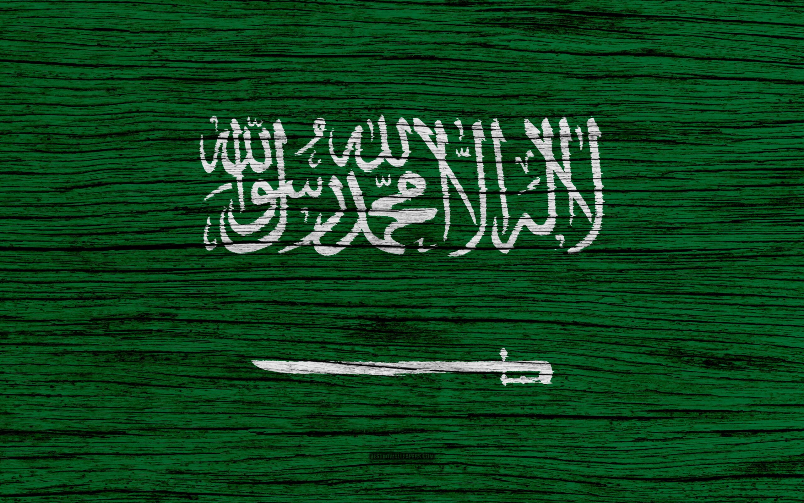 Download wallpapers Flag of Saudi Arabia, 4k, Asia, wooden texture