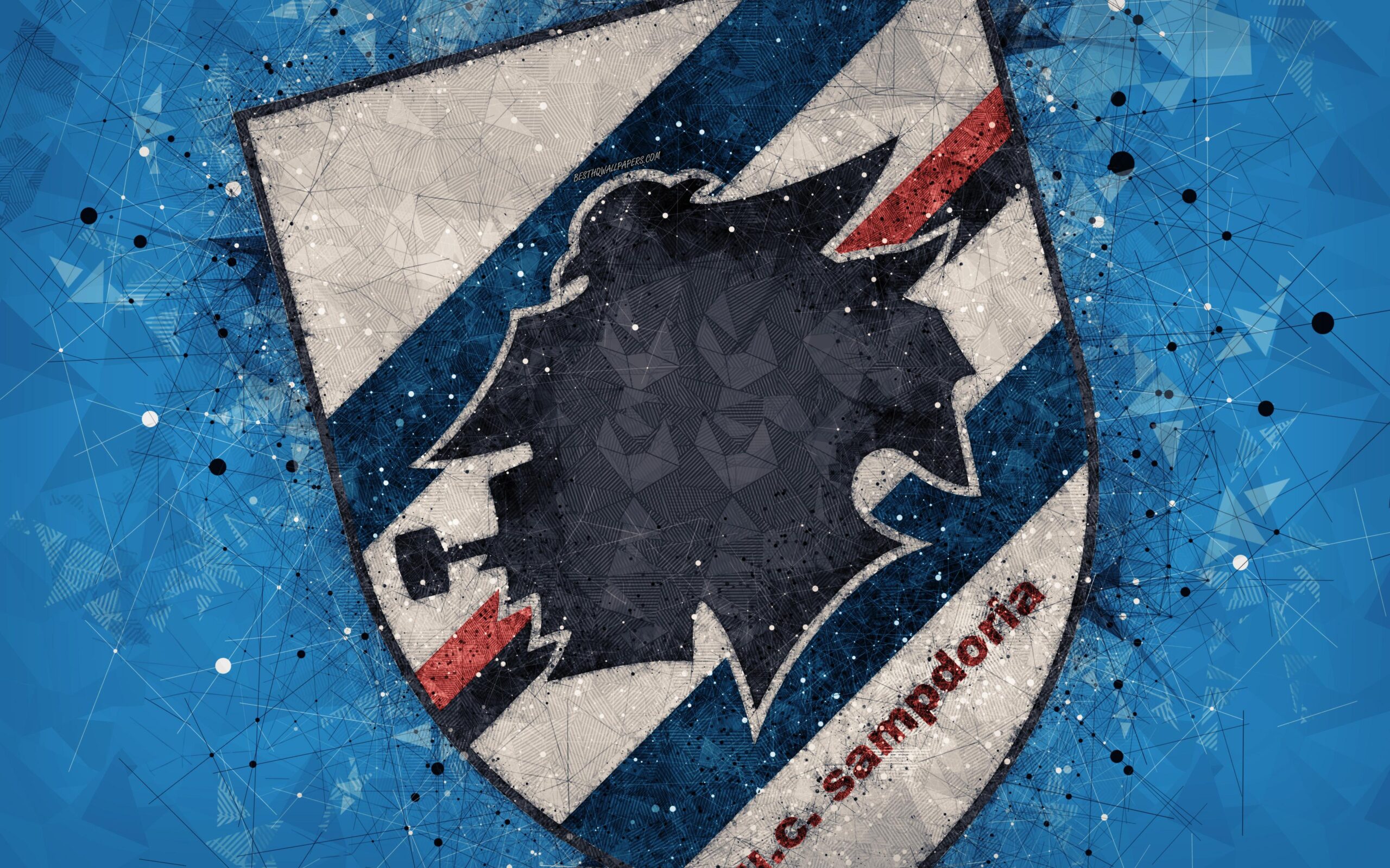 Download wallpapers UC Sampdoria, 4k, Italian football club