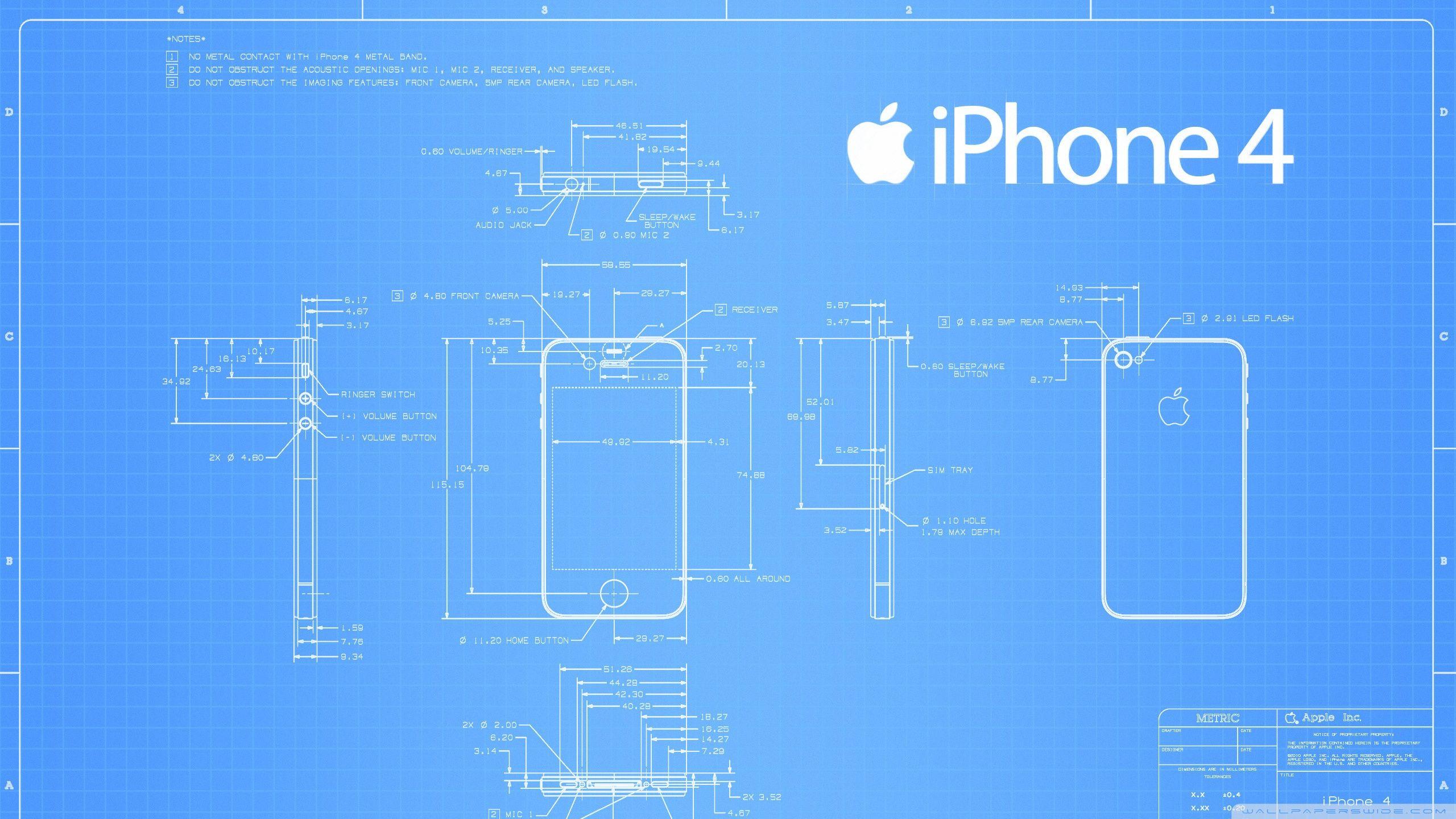 iPhone 4 Blueprint ❤ 4K HD Desktop Wallpapers for 4K Ultra HD TV